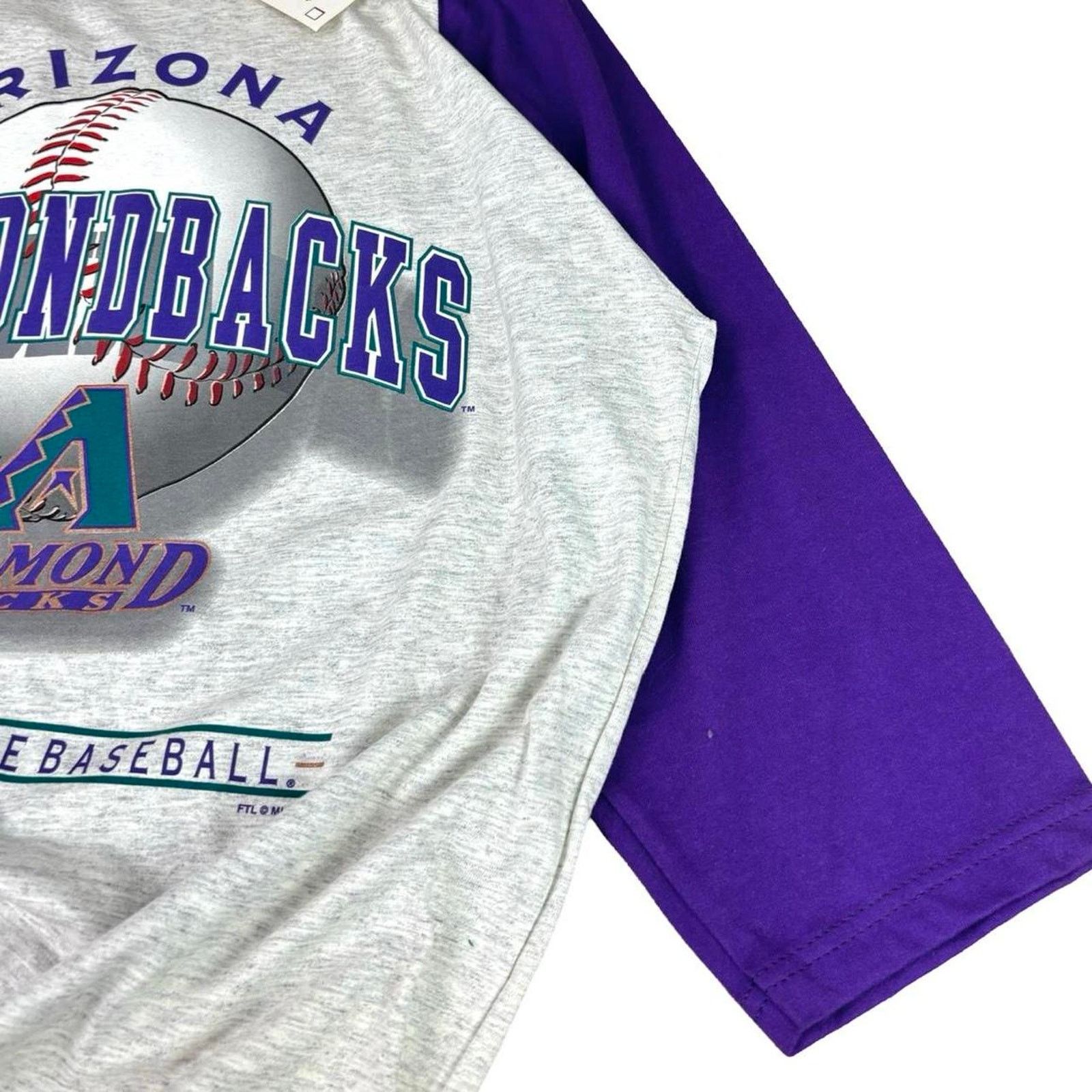 MLB × Salem Sportswear × Vintage 90s Arizona DiamondBacks Baseball Sleeve T-shirt Size US L / EU 52-54 / 3 - 3 Thumbnail