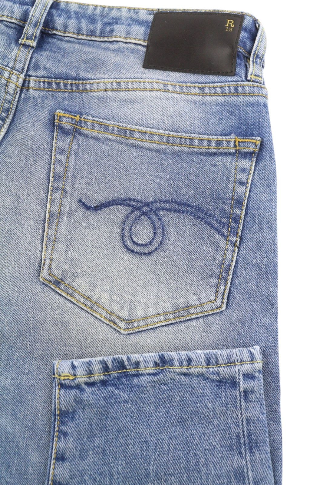 R13 BOY SKINNY 27 Jasper Stretch Washed Faded Ankle 86338 Size 27" / US 4 / IT 40 - 6 Thumbnail
