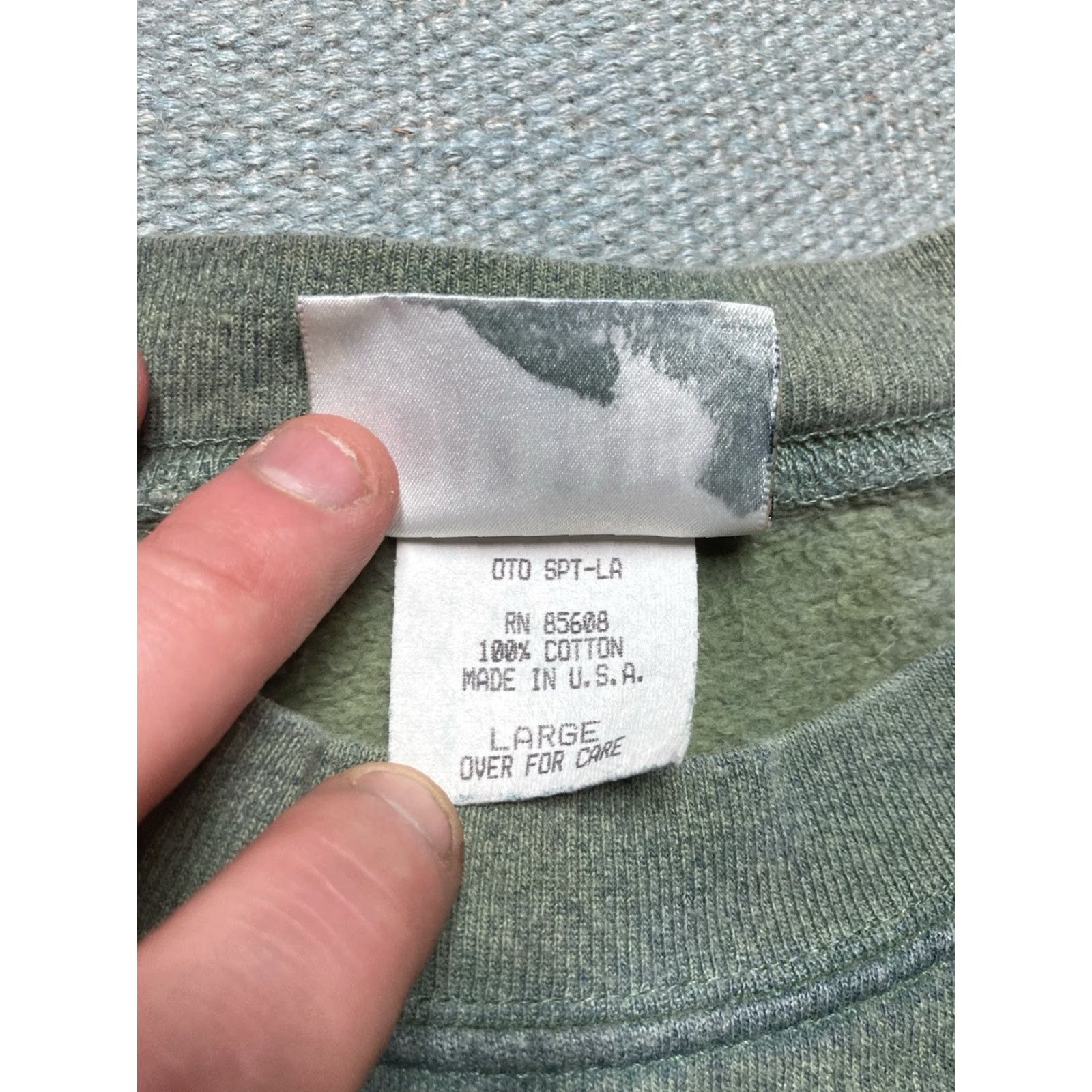Gloverall VINTAGE 90s Road Rags Sweatshirt Crewneck Cotton USA Made Large Green Size US L / EU 52-54 / 3 - 6 Thumbnail