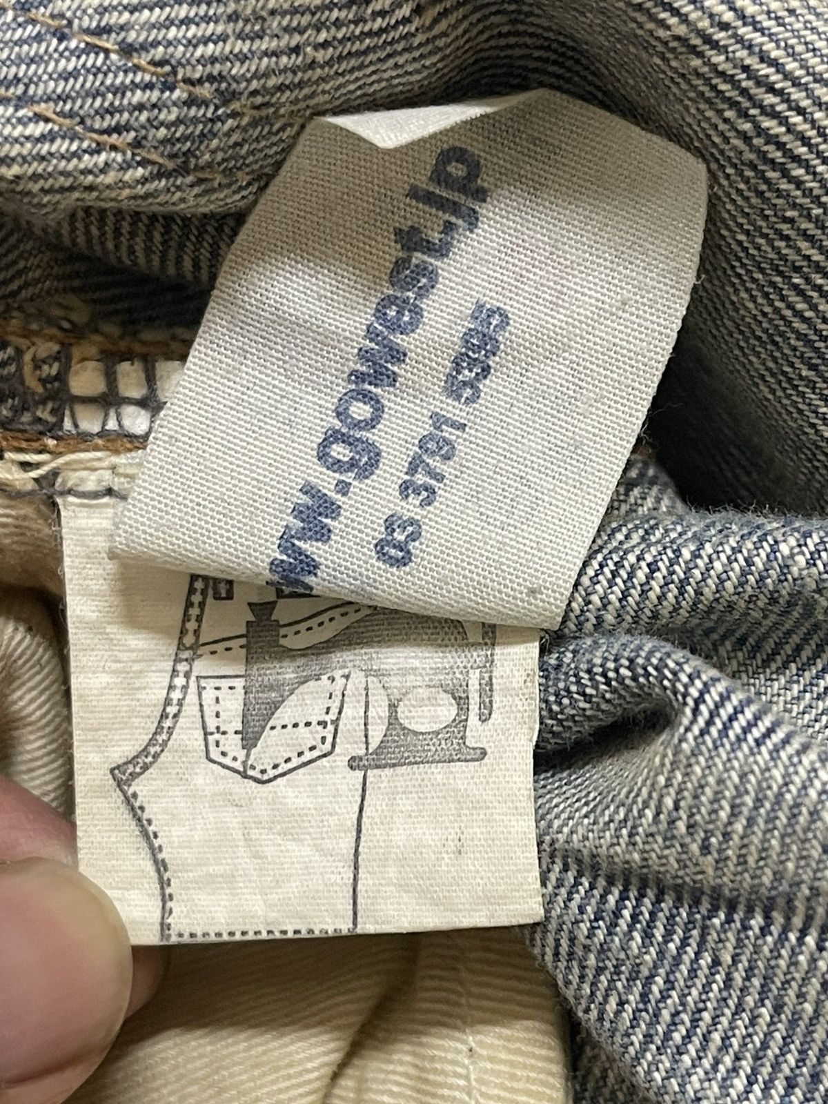 Hysteric Glamour Vintage Japan Gowest Faded Wash Mud Dirty Style Loose Jeans Size US 32 / EU 48 - 12 Thumbnail