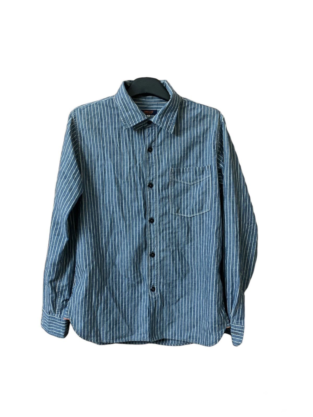 image of Omnigod Long Sleeve Shirt in Blue, Men's (Size Medium)