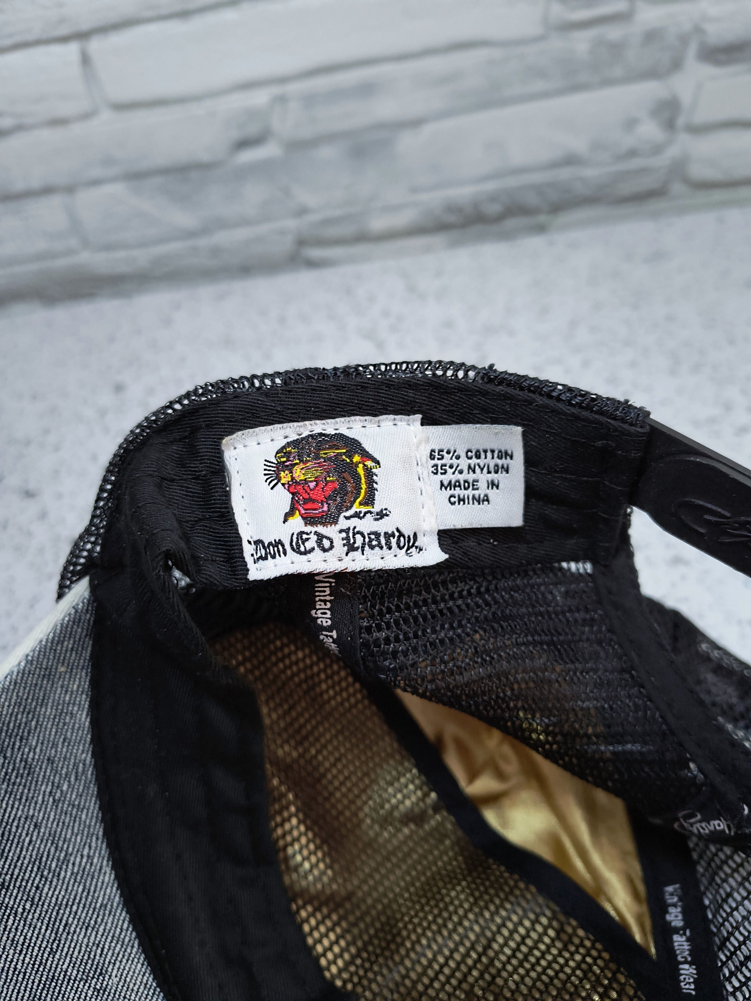 Christian Audigier × Ed Hardy Ed Hardy Snake Flame Trucker Cap Size ONE SIZE - 11 Thumbnail