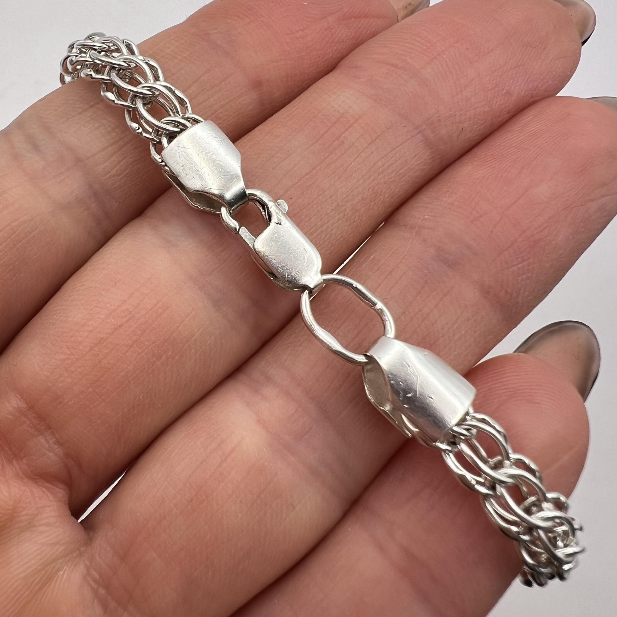Sterling Silver Fine Vintage Sterling Silver 925 Chain Bracelet 10 gr Size ONE SIZE - 4 Thumbnail