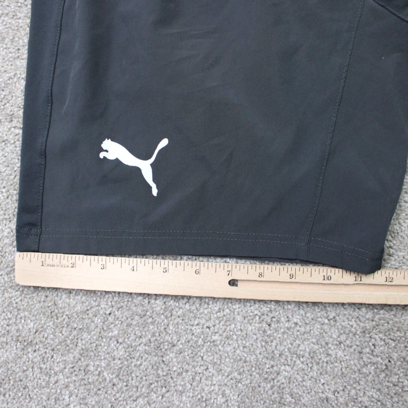 Puma PUMA Shorts Mens Large Black Fully lined Running Drawstring Polyester Stretch Size US 33 - 4 Thumbnail