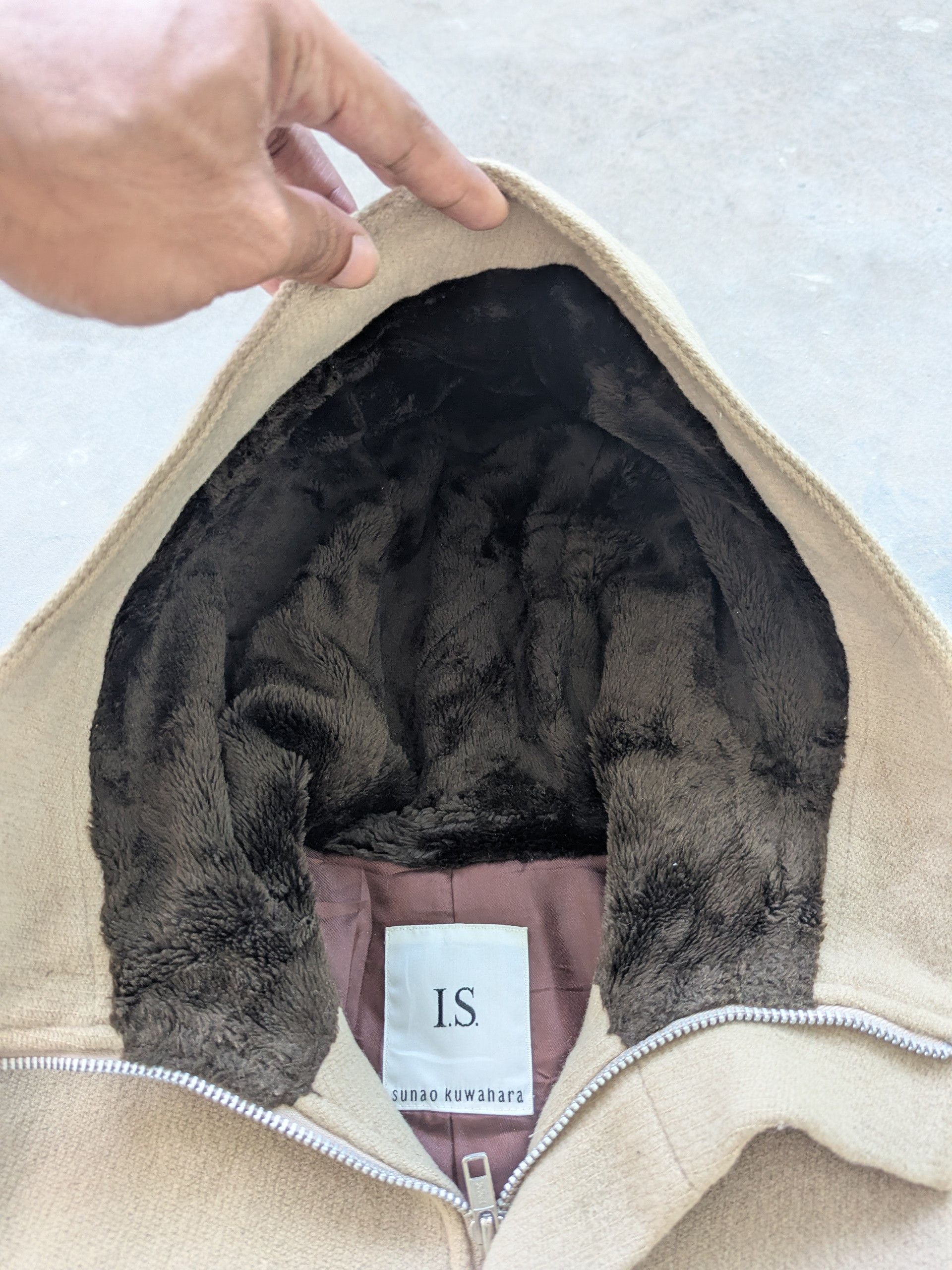 Issey Miyake × Sunao Kuwahara Vintage Sunao Kuwahara by Issey Miyake Wool Hoodie Jacket Size M / US 6-8 / IT 42-44 - 8 Thumbnail