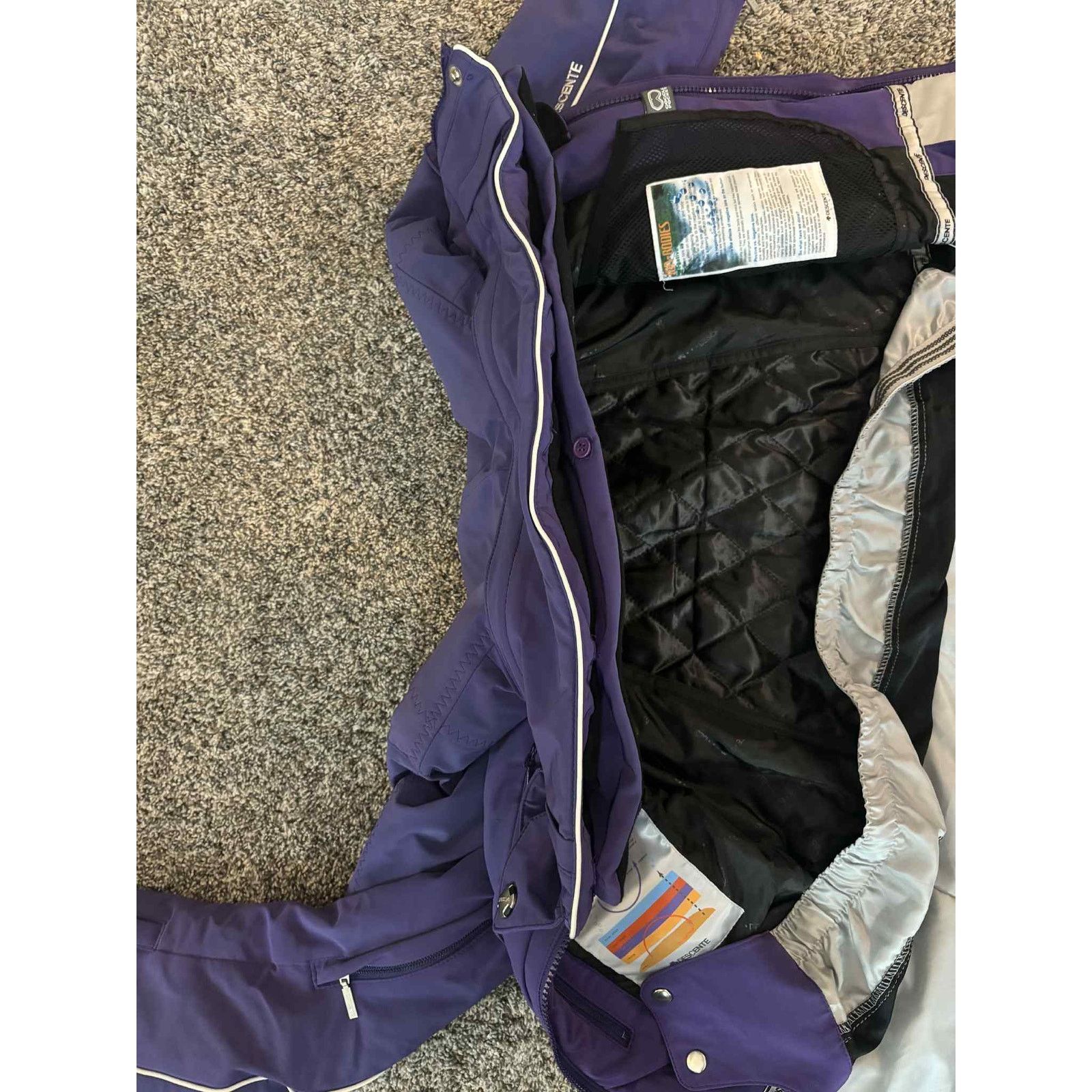 Descente Descente Zip Up Insulated Quilted Lined Ski Jacket Purple 8 Size M / US 6-8 / IT 42-44 - 3 Thumbnail