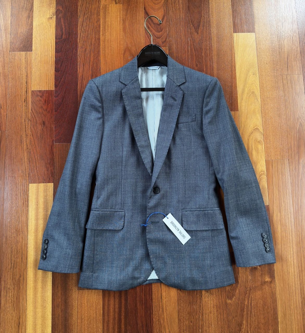 Brooklyn Tailors Brooklyn Tailors BKT 50 Wool Sharkskin Jacket - Size 2 Size 36S - 1 Thumbnail