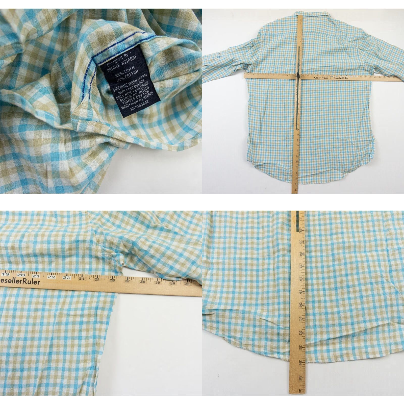 Vintage Linea Rossa Shirt 2XL Blue Linen Cotton Button-Down Collared Long Sleeve Regular Fit Mens Size US XXL / EU 58 / 5 - 8 Thumbnail