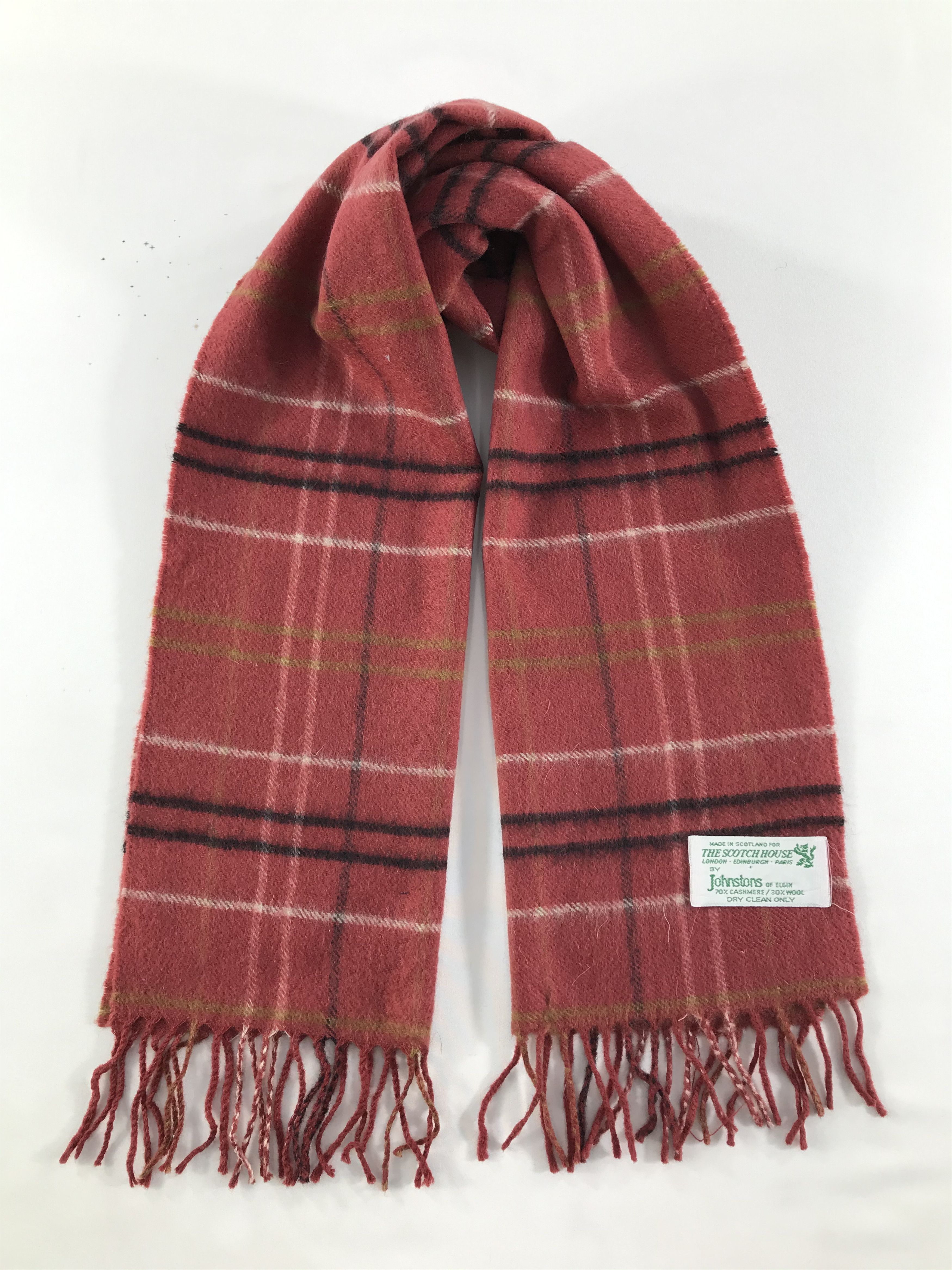 Johnstons Of Elgin Vintage Johnstons of Elgin Scarf/Muffler/Neckwear MF931 Size ONE SIZE - 1 Thumbnail