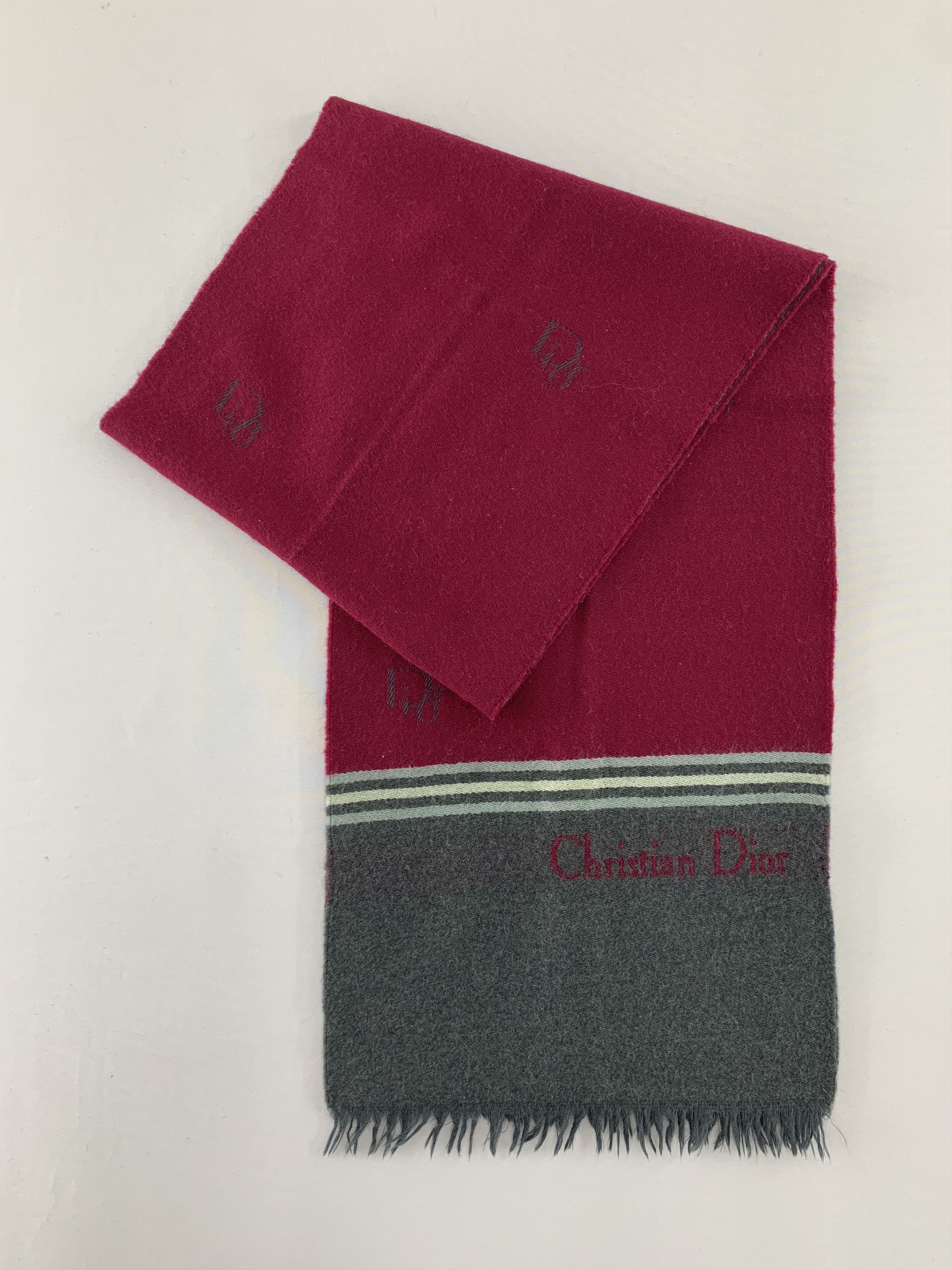 Christian Dior Monsieur 90s Christian Dior Scarf Wool Muffler Neck Wrap BL4204 Size ONE SIZE - 2 Thumbnail