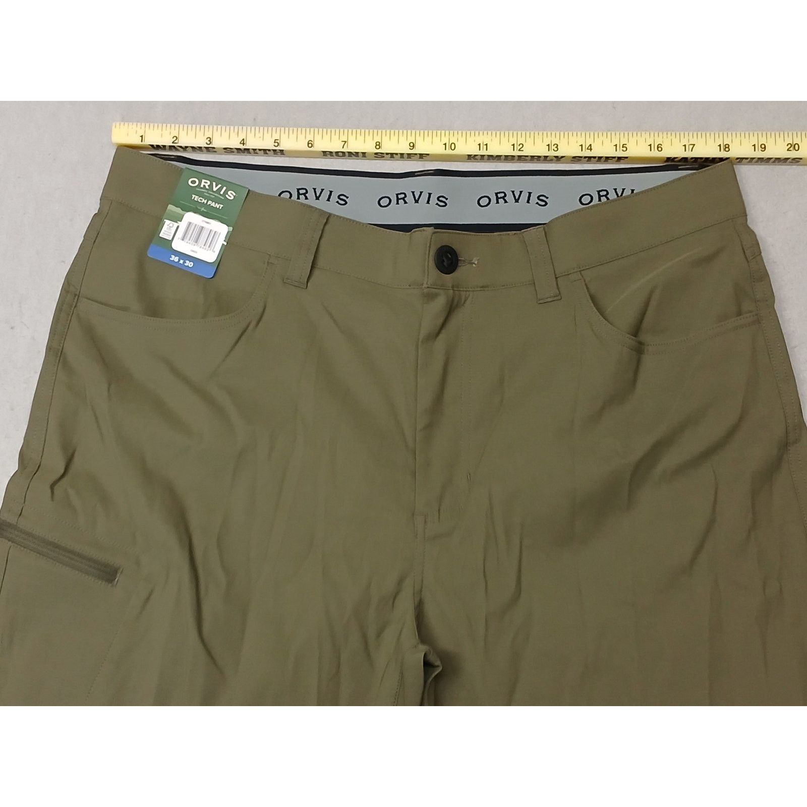 Orvis Orvis (36x30) Men's Olive Green Dri-Fit Straight Tech Pants Size US 36 / EU 52 - 5 Thumbnail