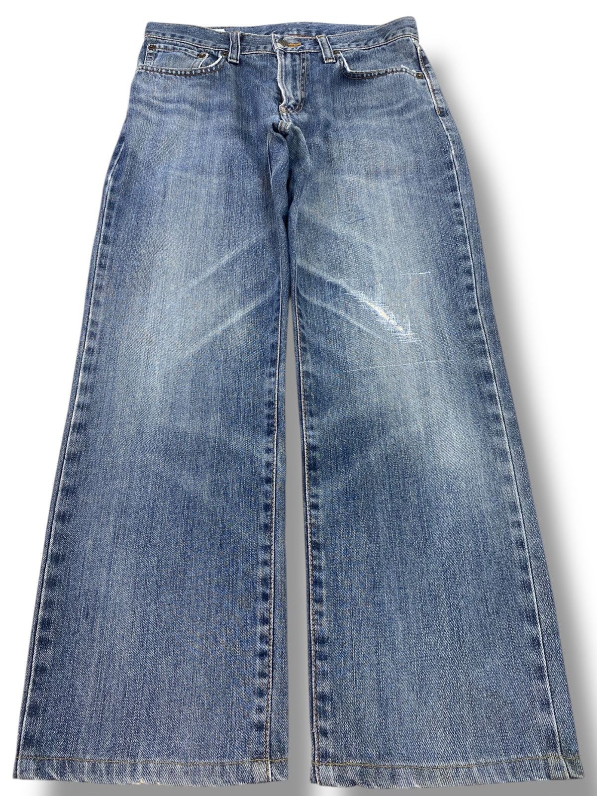 Edwin Edwin Light Wash Whiskered Straight Leg Style Jeans Size US 31 - 1 Thumbnail