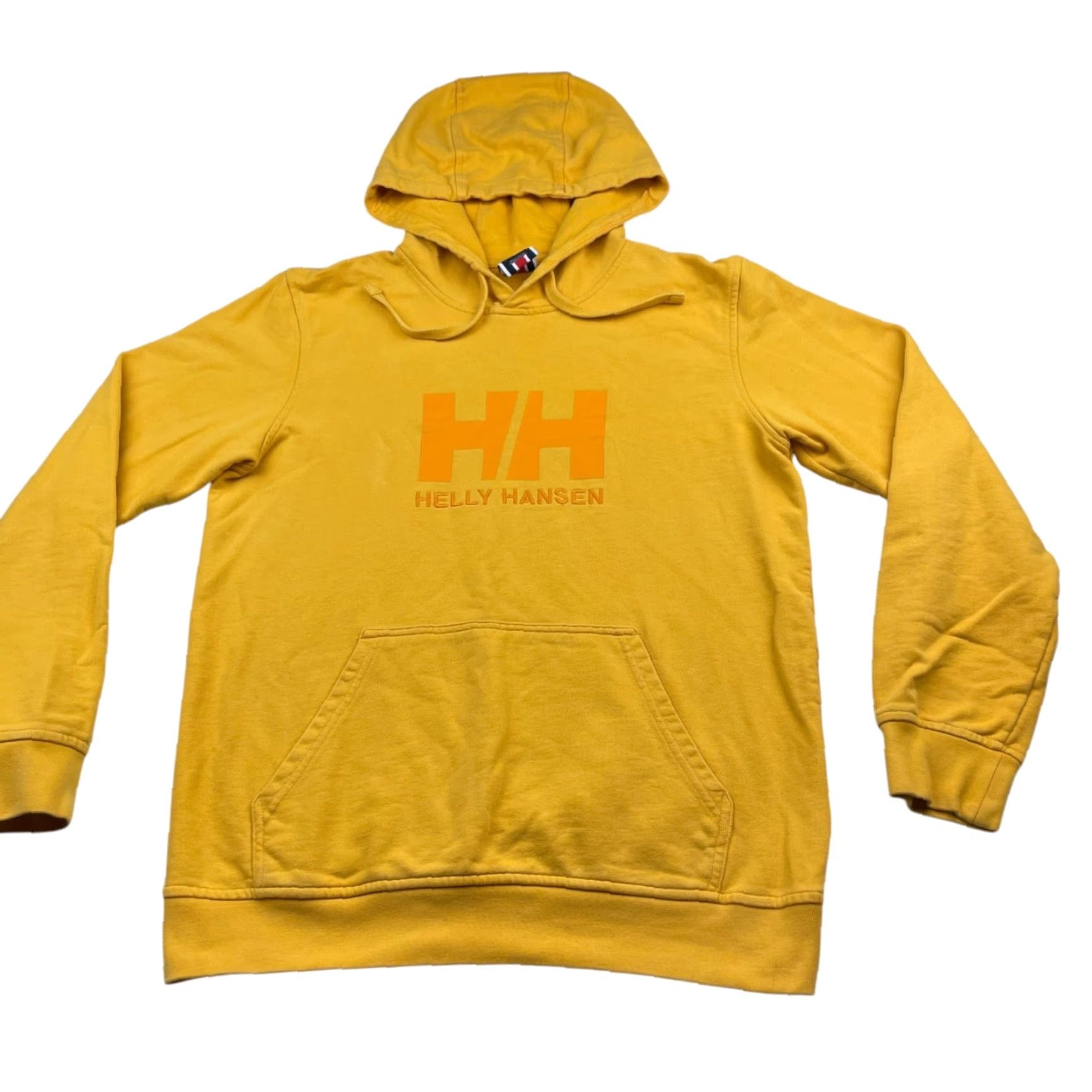Helly Hansen Helly Hansen Hoodie Men Pullover Hooded Yellow 100% Organic Cotton Medium Size US M / EU 48-50 / 2 - 2 Thumbnail