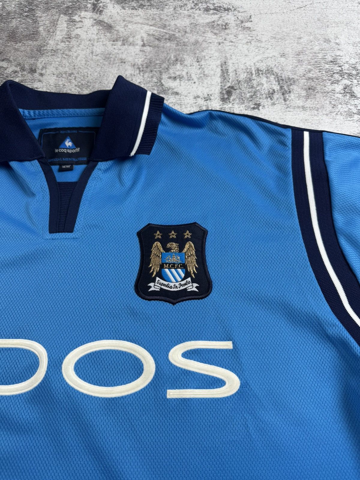 Le Coq Sportif Manchester City 38/40 2001/2002 Football Shirt Jersey Kit Size US M / EU 48-50 / 2 - 9 Thumbnail