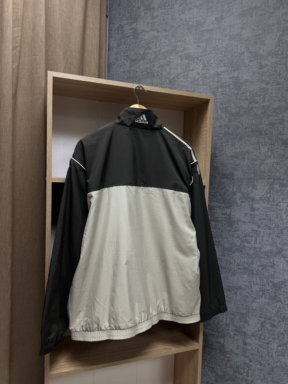 Adidas × Vintage Vintage Adidas Nylon Beige Full Zip Jacket Size US M / EU 48-50 / 2 - 12 Thumbnail