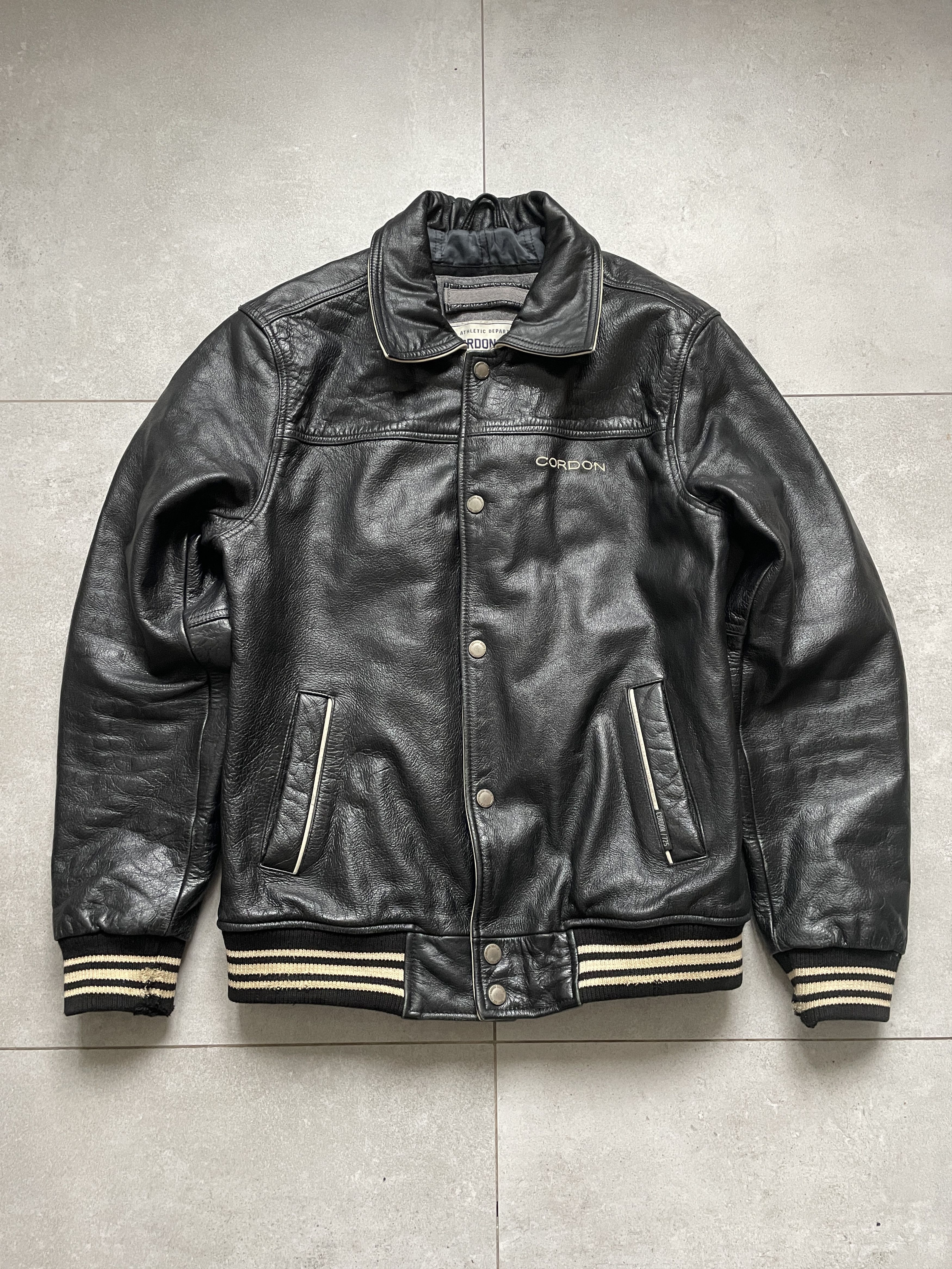Genuine Leather CORDON BERLIN COLLEGE LEATHER VARSITY BOMBER JACKET Size US M / EU 48-50 / 2 - 1 Thumbnail