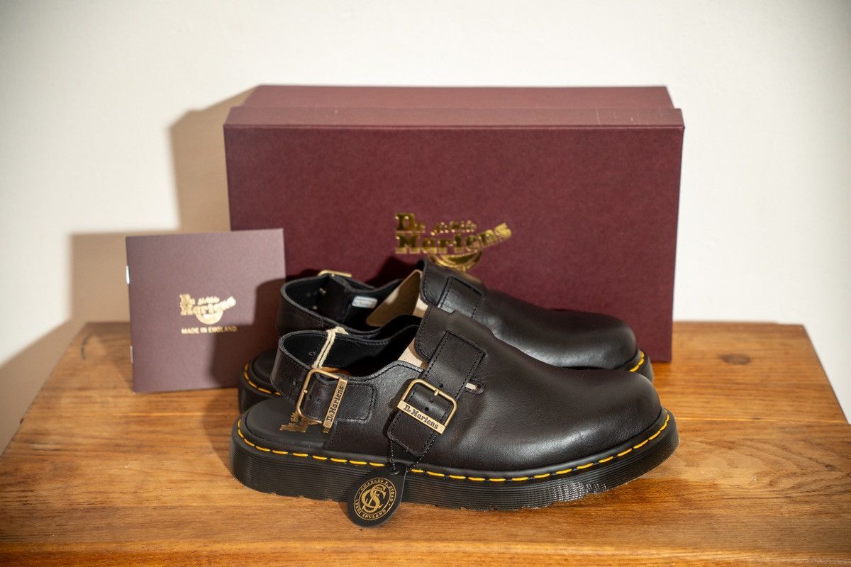 Dr. Martens Dr. Martens Jorge Black Leather Buckle Clog Men's Shoes Size US 11 / EU 44 - 3 Thumbnail