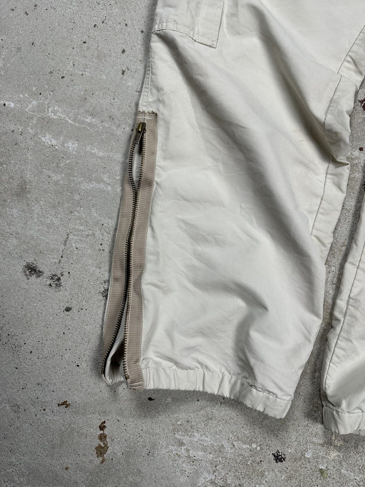 Adidas Vintage Y2K Adidas Beige Baggy Track Cargo Pants Size US 27 - 9 Thumbnail