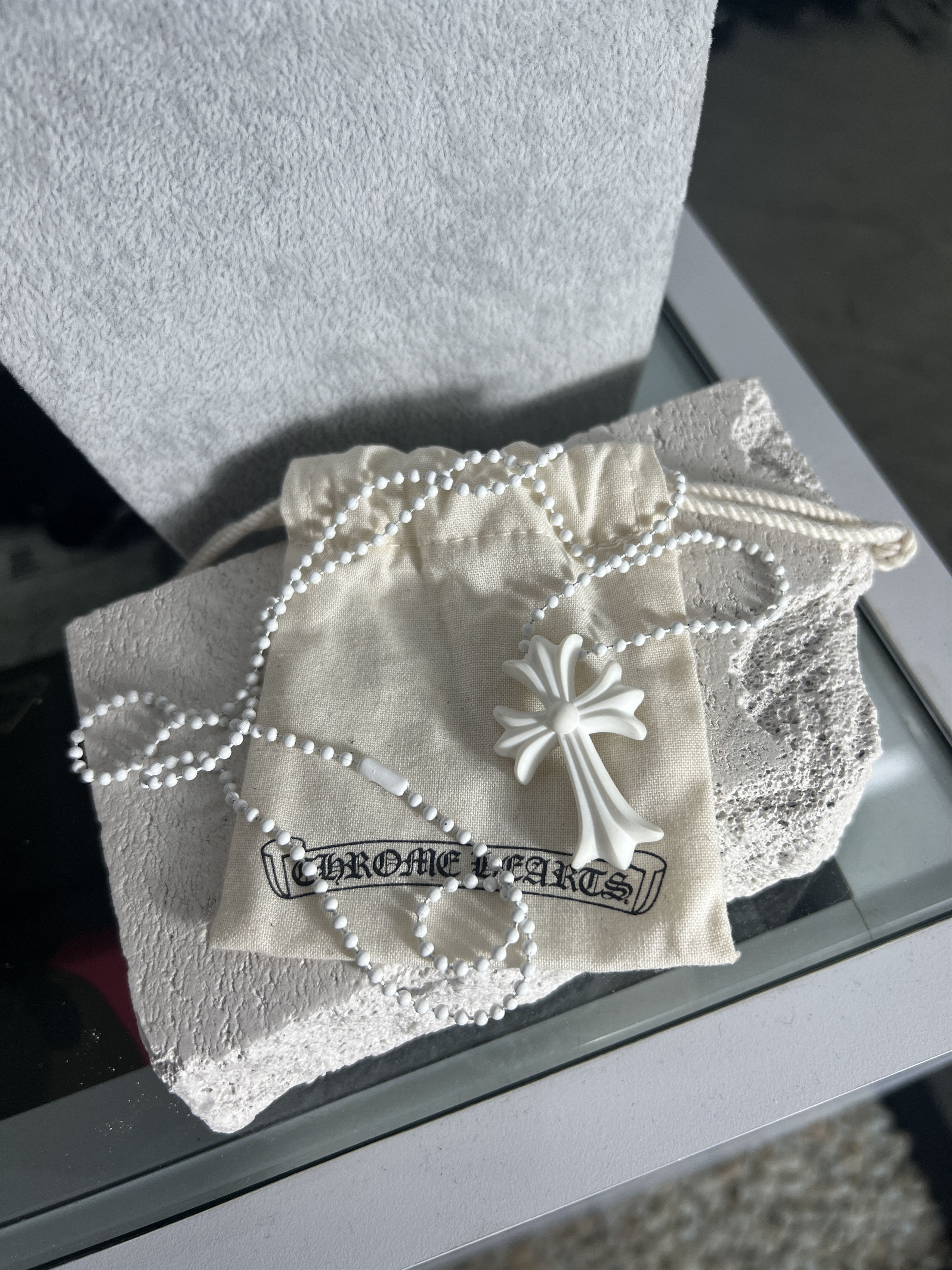 Chrome Hearts Chrome Hearts White Cross Rubber Necklace 2019 Size ONE SIZE - 3 Thumbnail