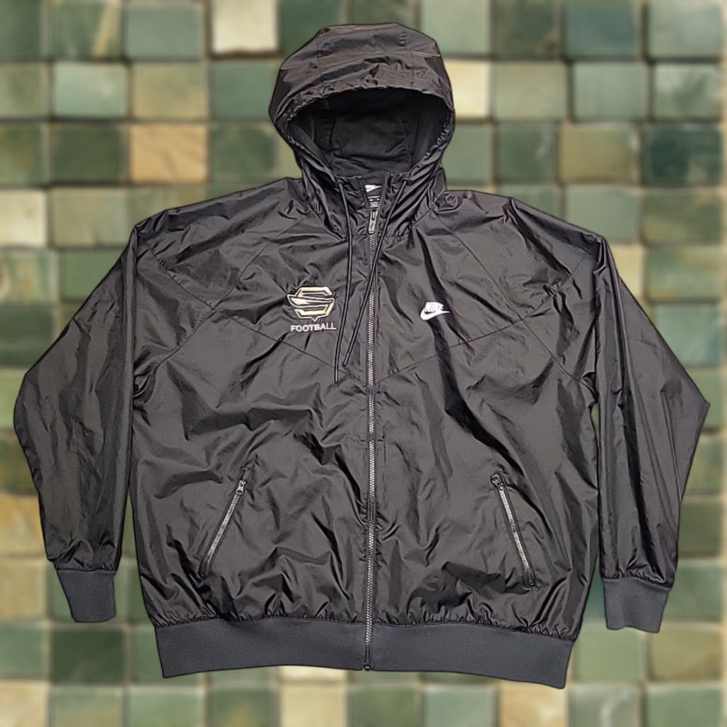 Nike Nike Windrunner Jacket Mens XL Black Hooded Running Wind Breaker Hoodie Size US XL / EU 56 / 4 - 1 Thumbnail