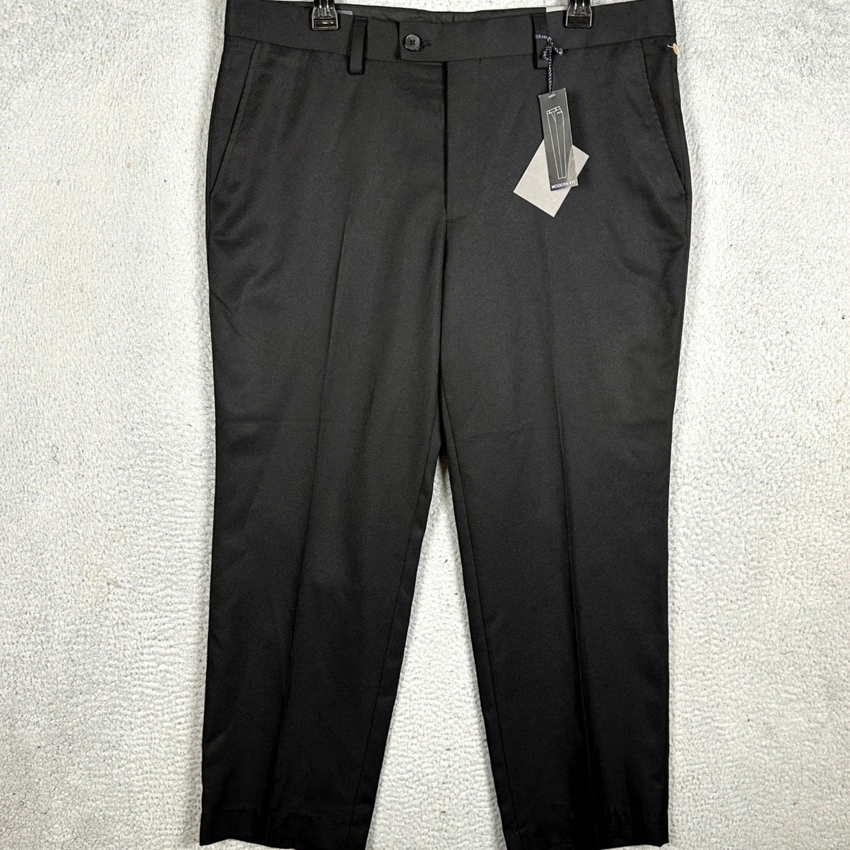 Alexander Julian Alexander Julian American Modern Pants Mens 36X29 Black Dress Flat Front Dress Pants Regular Mens Black Official 90s? Size US 36 / EU 52 - 2 Thumbnail