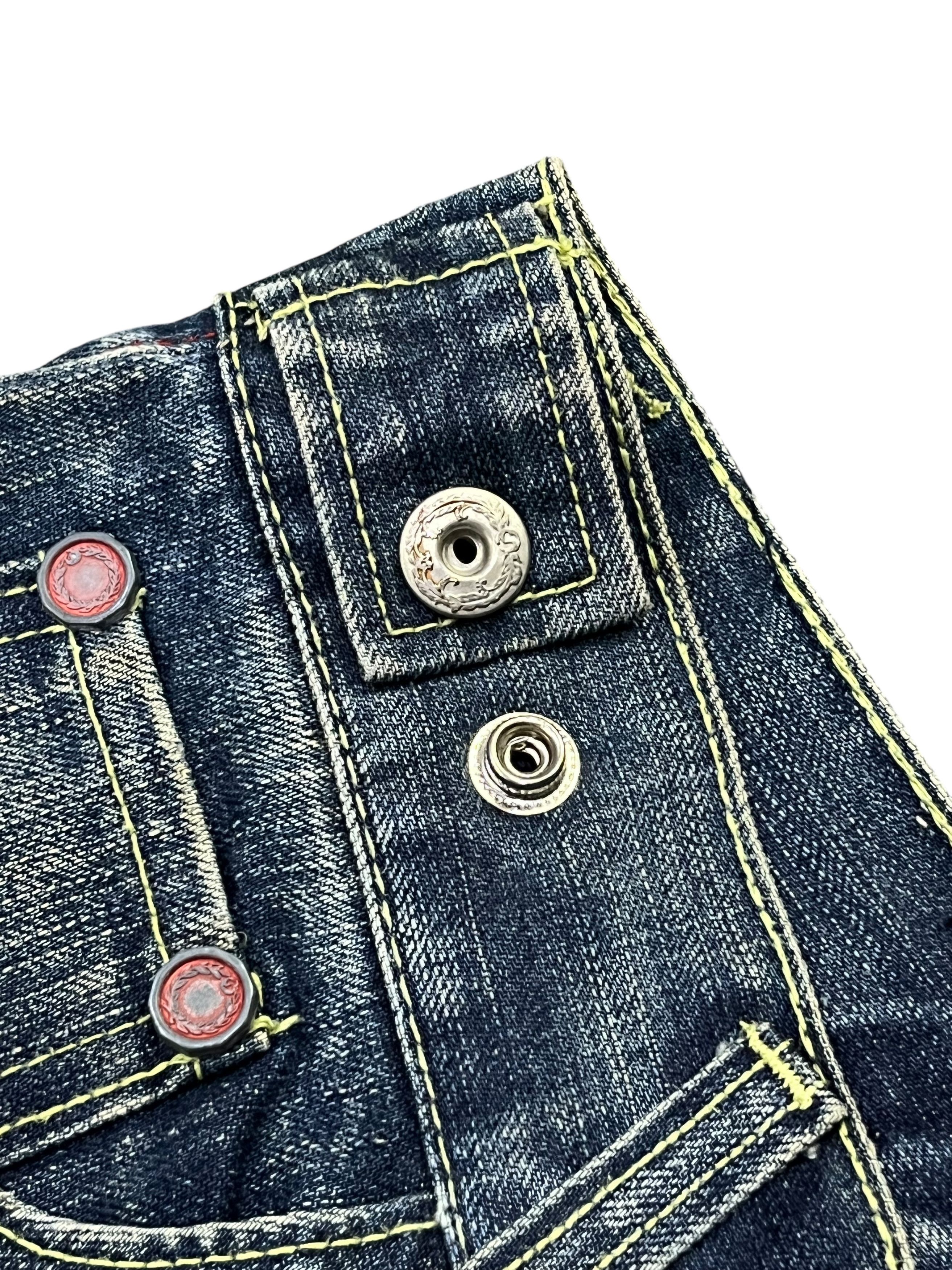 Japanese Brand 🔥REDPEPPER Embroidery Wings Flare Distressed Clawmark Denim Size US 31 - 10 Thumbnail