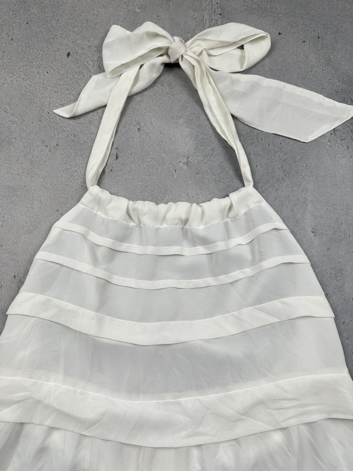 H&M H&M Conscious Collection Halter Tiered White Fairy Dress y2k Size XL / US 12-14 / IT 48-50 - 17 Thumbnail