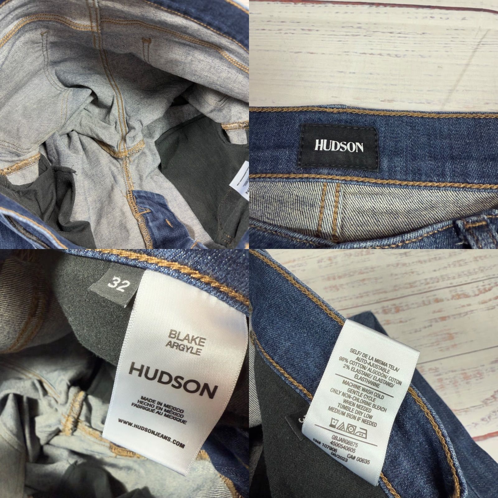 Hudson Hudson Jeans Men Slim Straight Blue Cotton Blend 32 34 Inseam Pockets Regular Size 32 Color Blue Jeans Size US 32 / EU 48 - 8 Thumbnail
