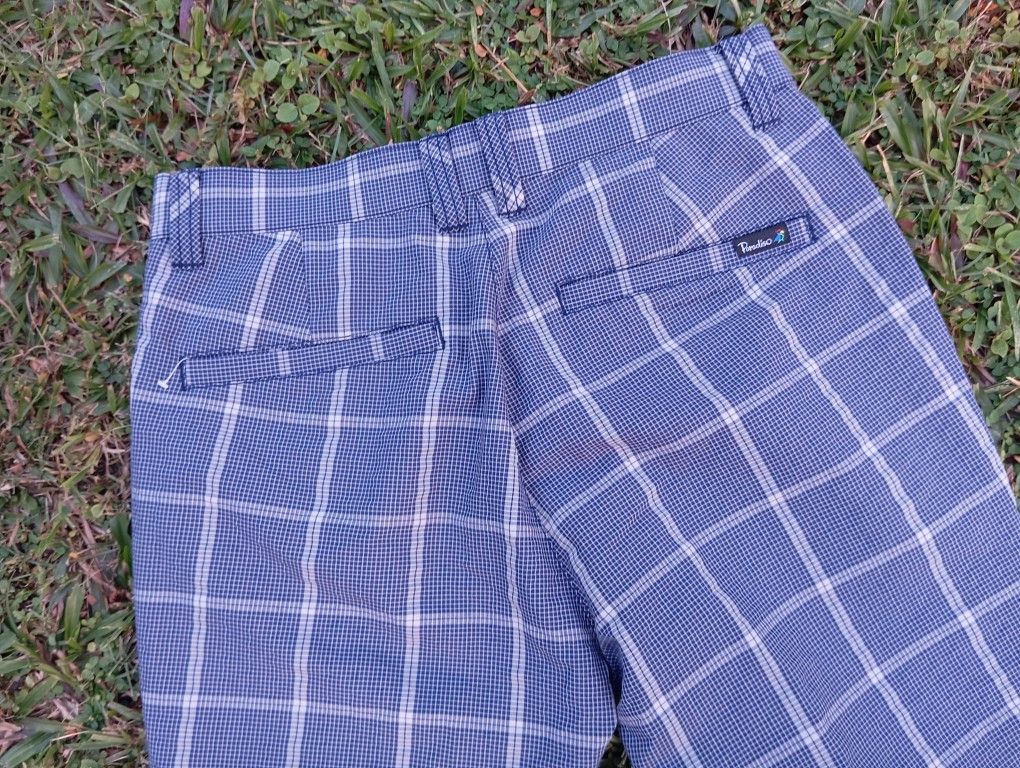 Paradise Paradiso 🦜Checkered Golf Pants 🏌️⛳ Size US 28 / EU 44 - 3 Thumbnail