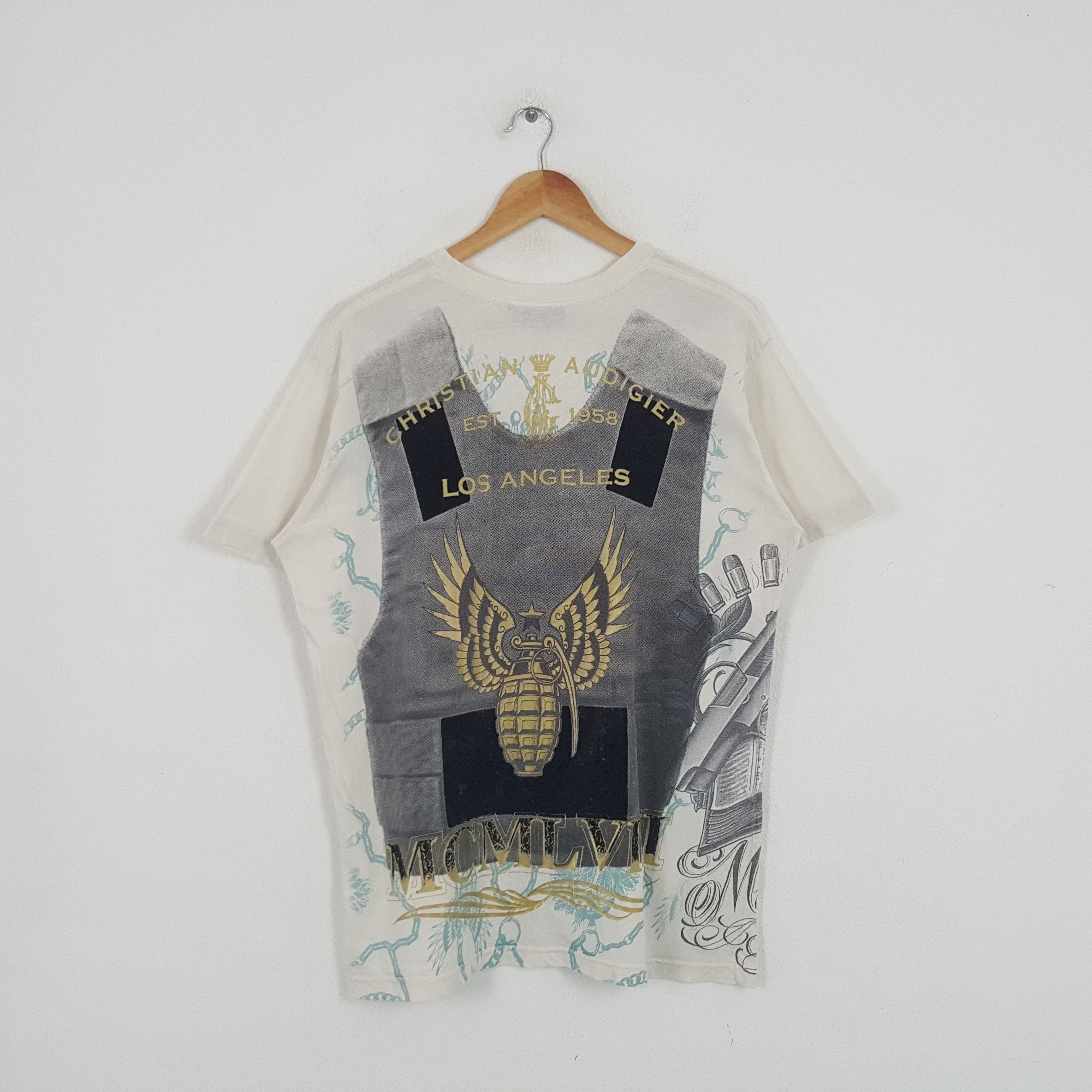 Christian Audigier × Vintage Vintage Christian Audigier Los Angeles Designer Art Tshirt Size US L / EU 52-54 / 3 - 1 Thumbnail