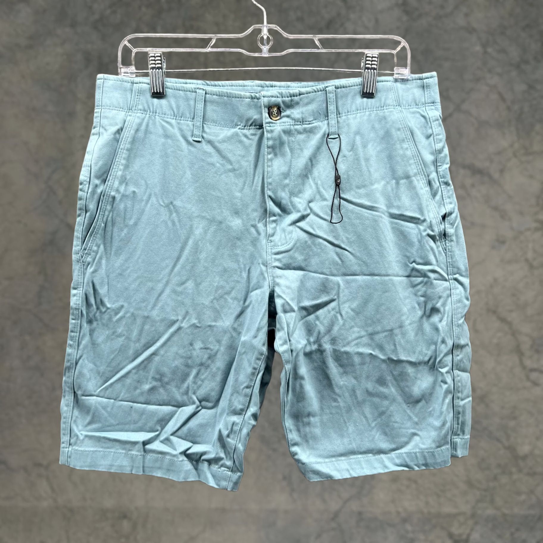 Nat Nast Nat Nast Shorts Mens 32 Light Blue Chino Flat Front Canvas Straight Fit Cotton Pants Casual Fall Summer Size US 32 / EU 48 - 1 Thumbnail