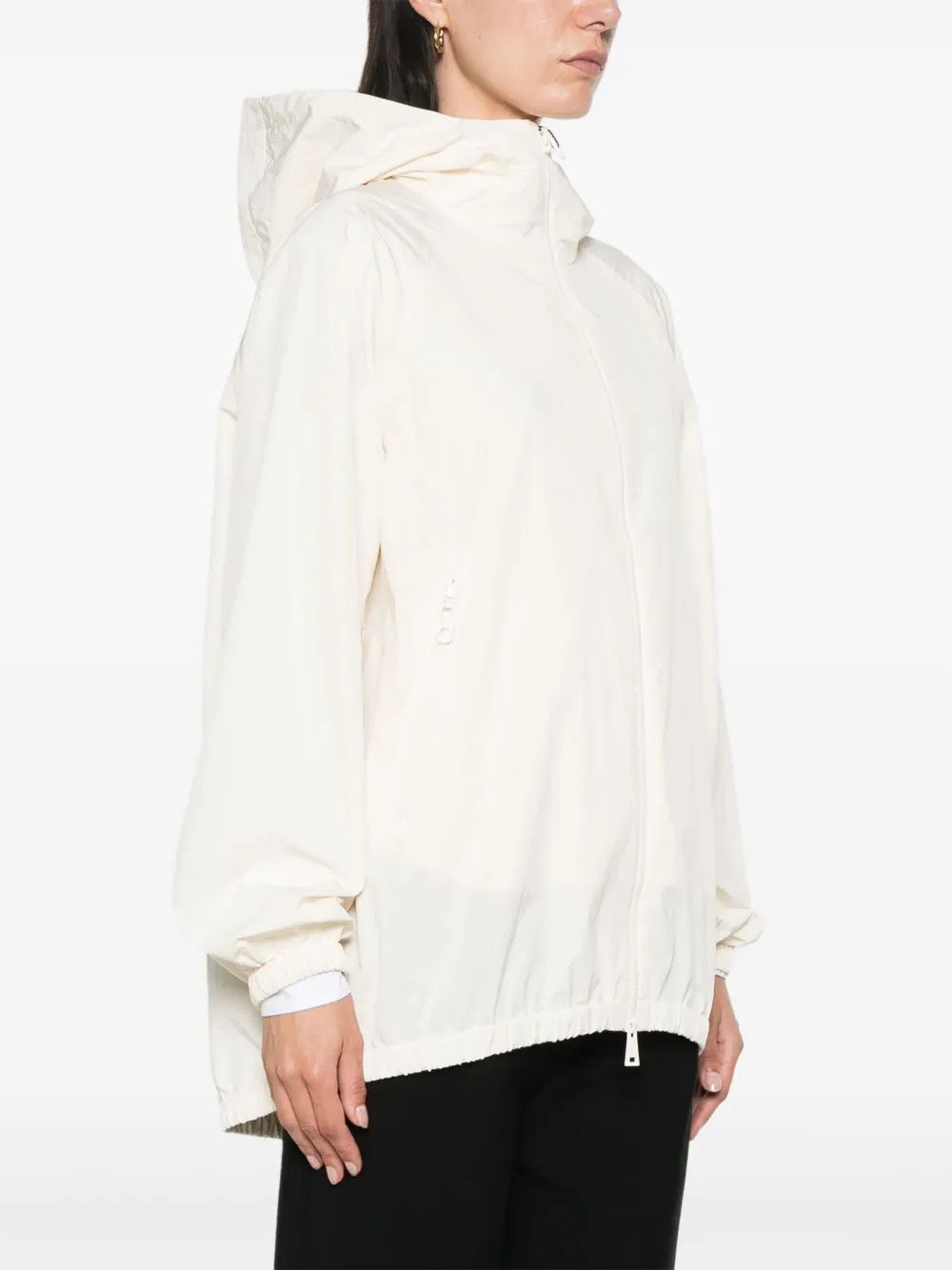 Moncler o1y1125 Hooded Jacket in Cream Size L / US 10 / IT 46 - 2 Thumbnail