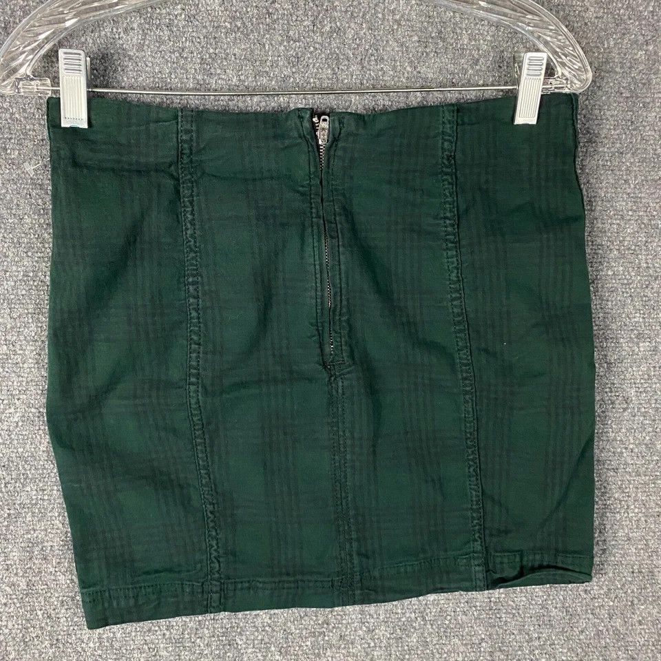 Free People Free People Skirt Women's Size 6 Green Mini Cotton Blend Size 28" / US 6 / IT 42 - 5 Thumbnail