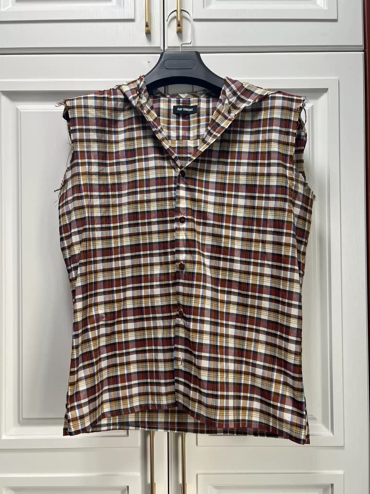 Raf Simons 2016SS sleeveless hooded vest