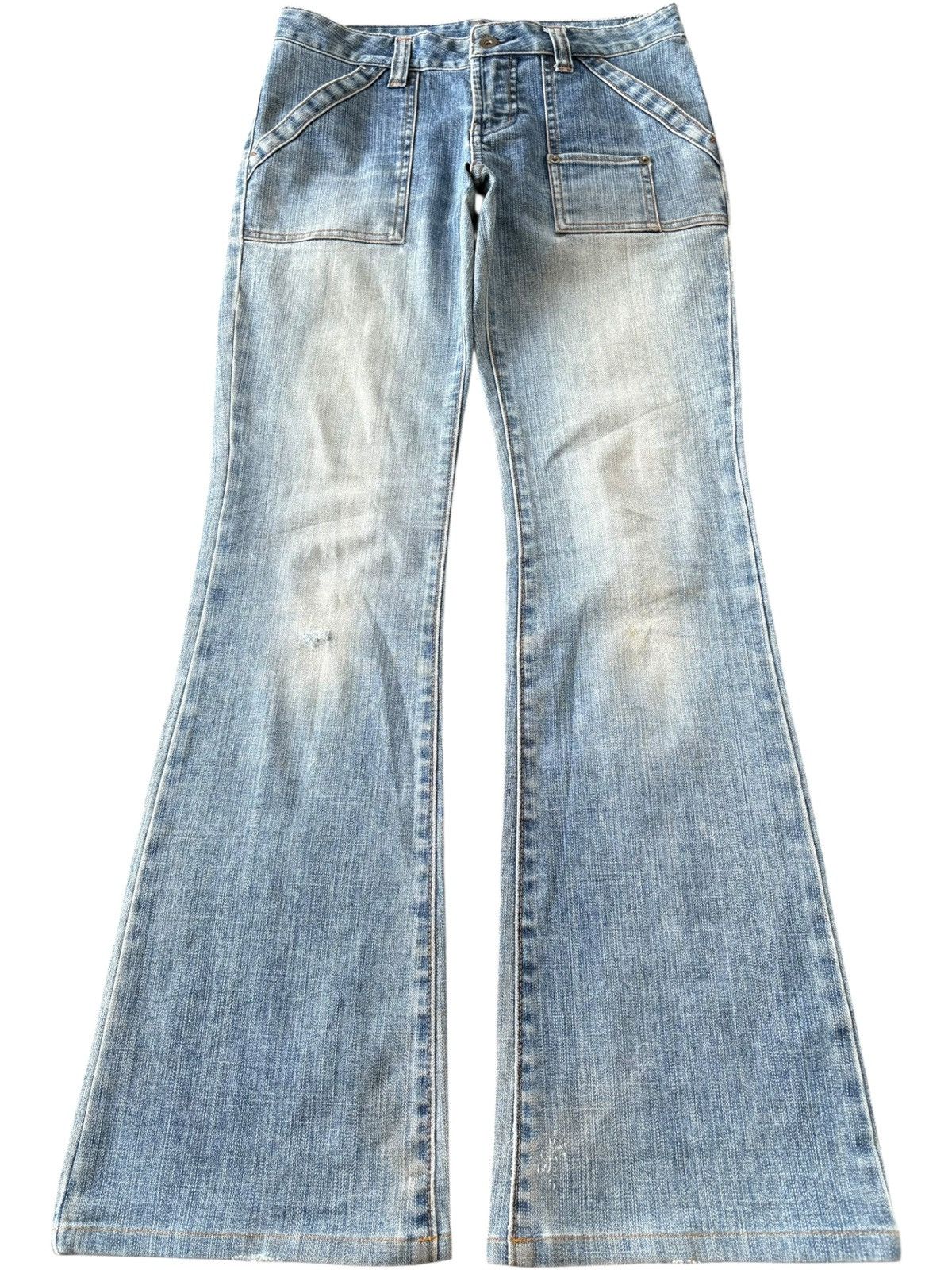 Uniqlo Vintage Japanese Uniqlo Mud Wash Baker Flare Jeans Size 28" / US 6 / IT 42 - 1 Thumbnail