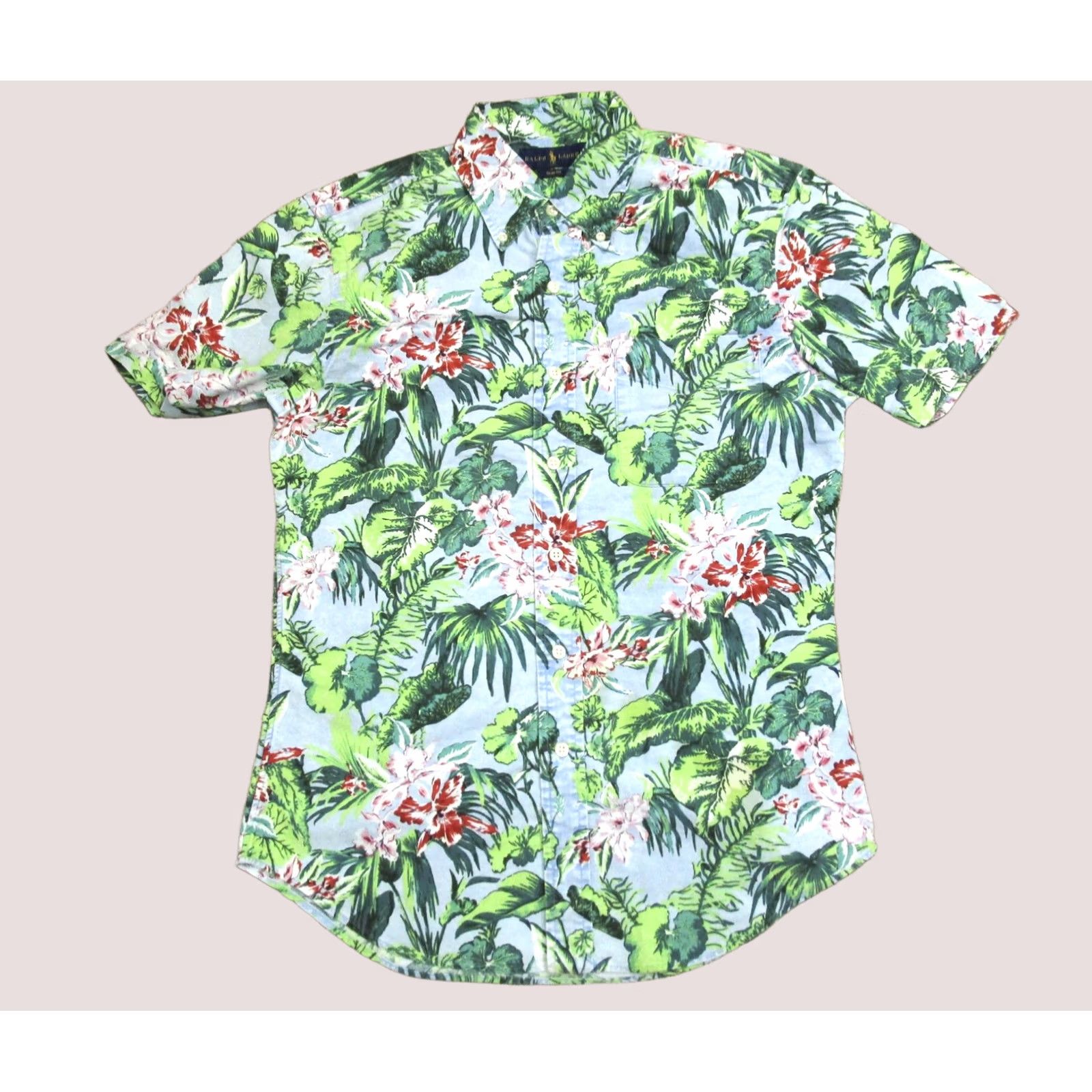 Ralph Lauren Ralph Lauren Shirt Mens Small Multicolor Hawaiian Floral Slim Fit Short Sleeve Button-Up Short Sleeve Casual Travel Mens Size US S / EU 44-46 / 1 - 1 Thumbnail