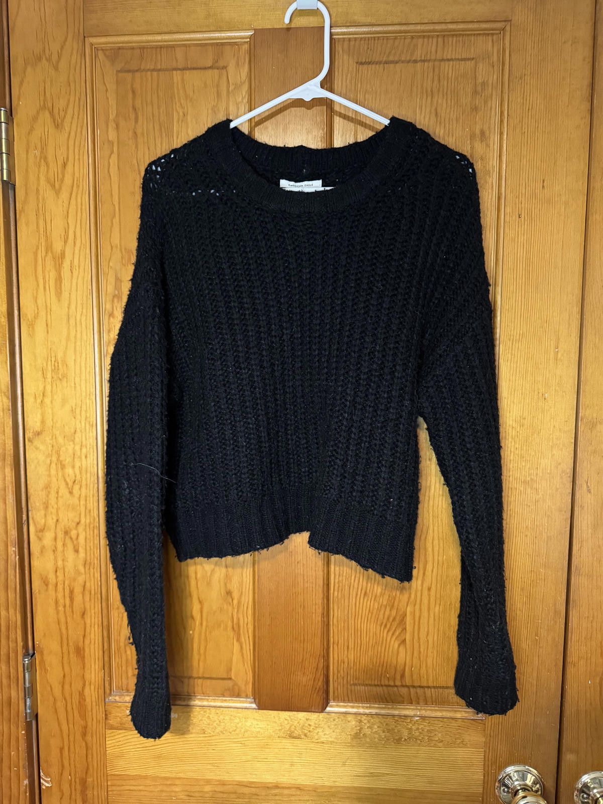 American Eagle Outfitters American Eagle Black Crew Neck Sweater XS Size XS / US 0-2 / IT 36-38 - 1 Thumbnail