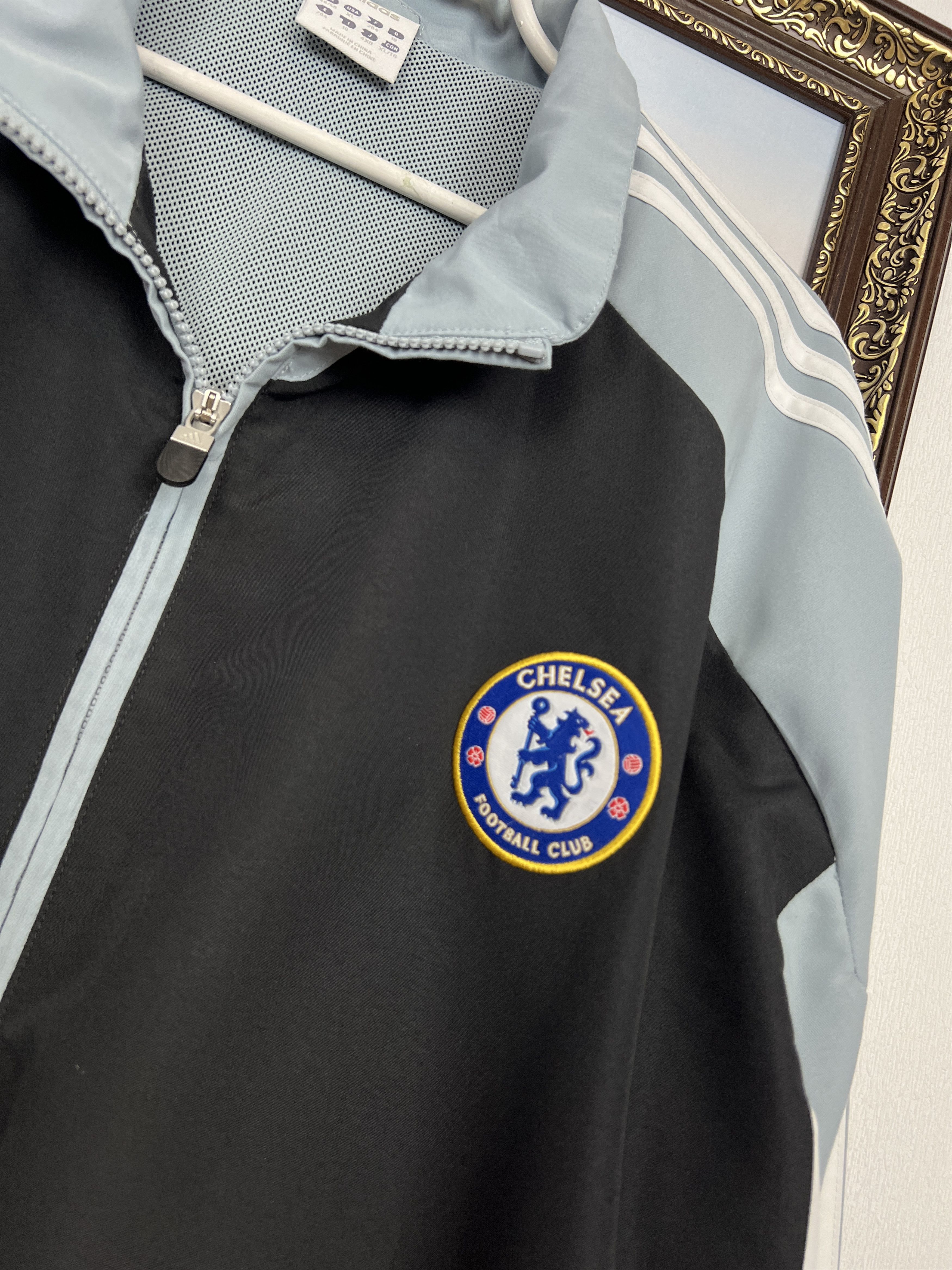 Adidas Vintage Adidas Chelsea Football Jacket Soccer Train Zip Size US XL / EU 56 / 4 - 3 Thumbnail