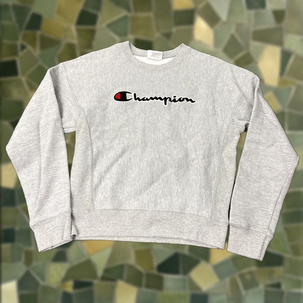 Champion Champion Sweatshirt Reverse Weave Script Logo GF750 Small Gray Mens Size US S / EU 44-46 / 1 - 1 Thumbnail