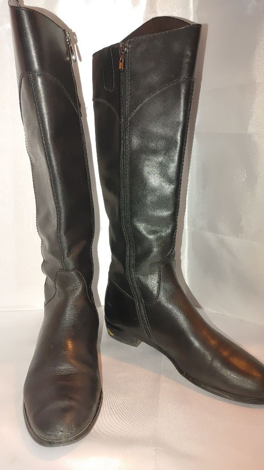 Elie Tahari Tahari Rupert Leather Riding Boots Size 10M Size US 10 / IT 40 - 6 Thumbnail