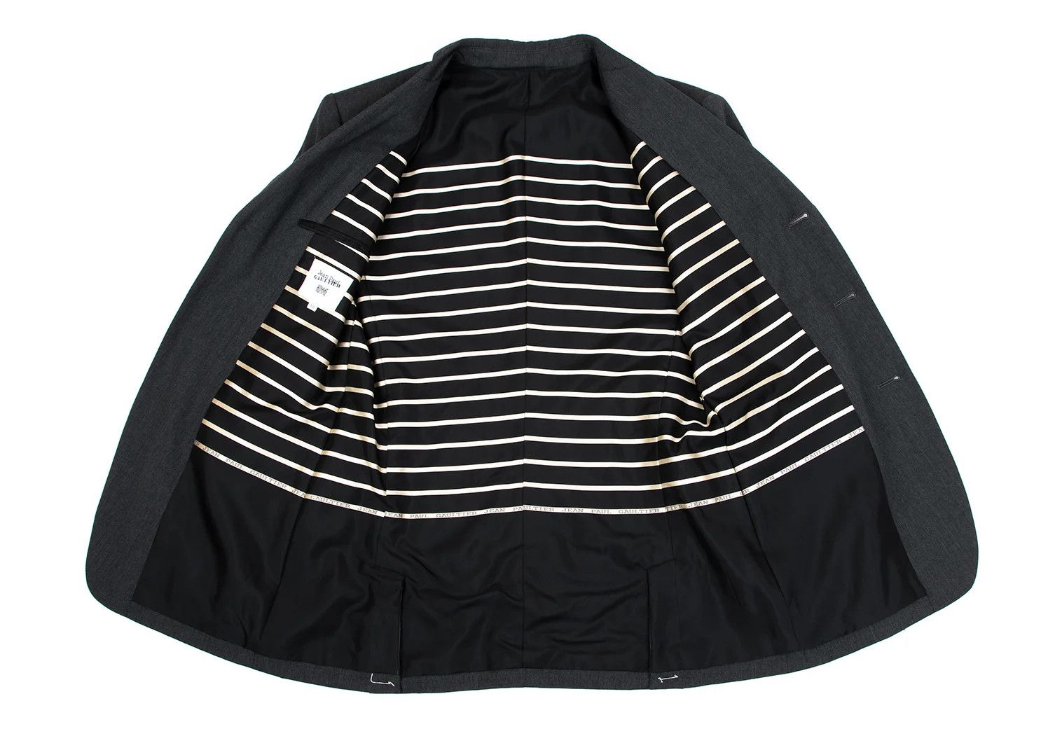 Jean Paul Gaultier Wool 3B Jacket in Gray Size 50 with Shoulder Pads Size US M / EU 48-50 / 2 - 11 Thumbnail