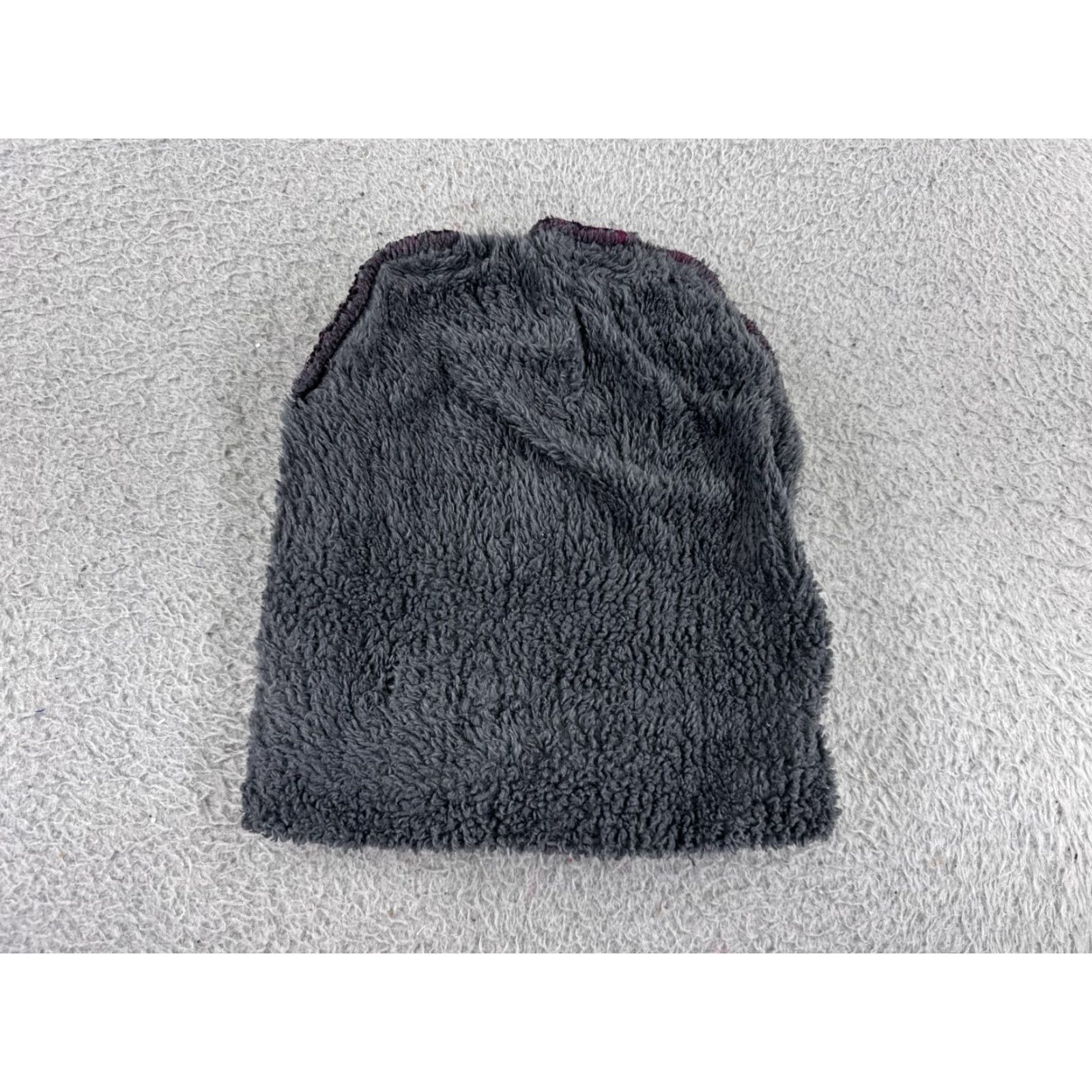 Vintage VINTAGE Beanie Toque Adult One Size Black Gray Knit Shell Polyester Fleece Lined Warm Size ONE SIZE - 3 Thumbnail