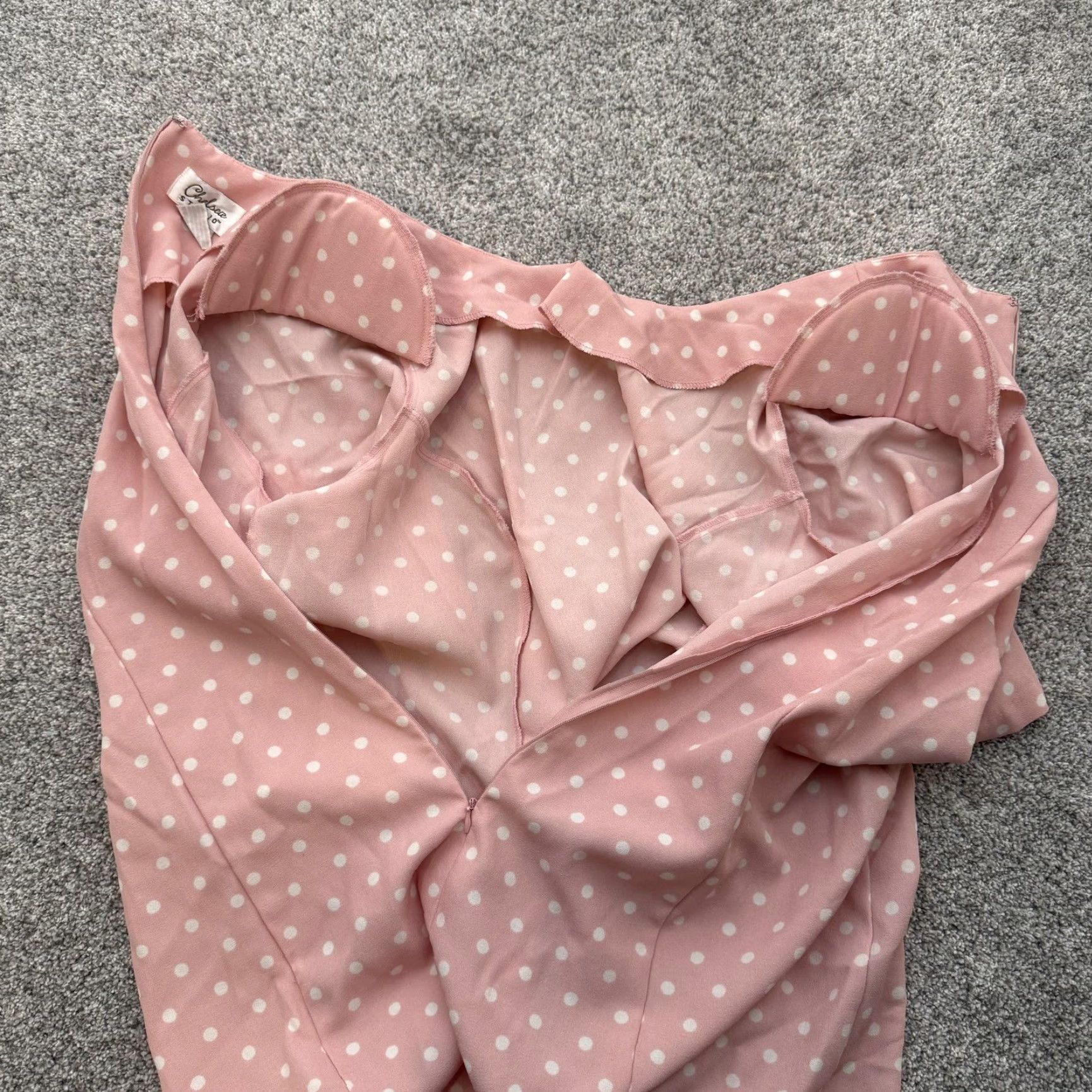 Vintage Chelsea Studio Dress 18W Plus Polka Dot Classic Retro Mod 60s 80s Cottagecore Women Dress Long Pink Polka Dot 60s 80s Womens 18W Plus Size XXL / US 16-18 / IT 52-54 - 4 Thumbnail
