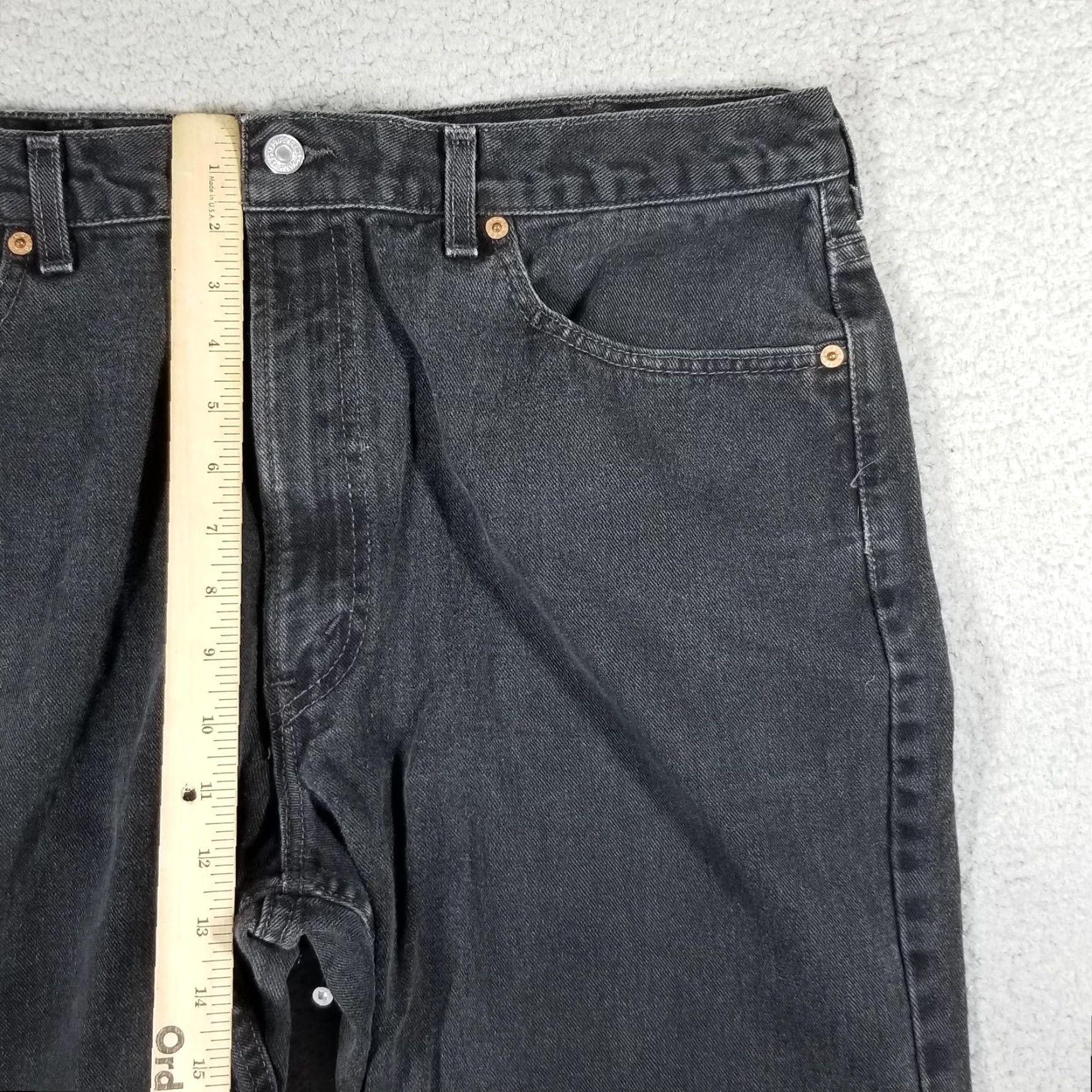 Levi's VINTAGE Levi's 550 Jeans Mens 38x32 Relaxed Fit Tapered Leg Made USA 90s Y2K Charcoal Wash Men’s Jeans Size US 38 / EU 54 - 6 Thumbnail