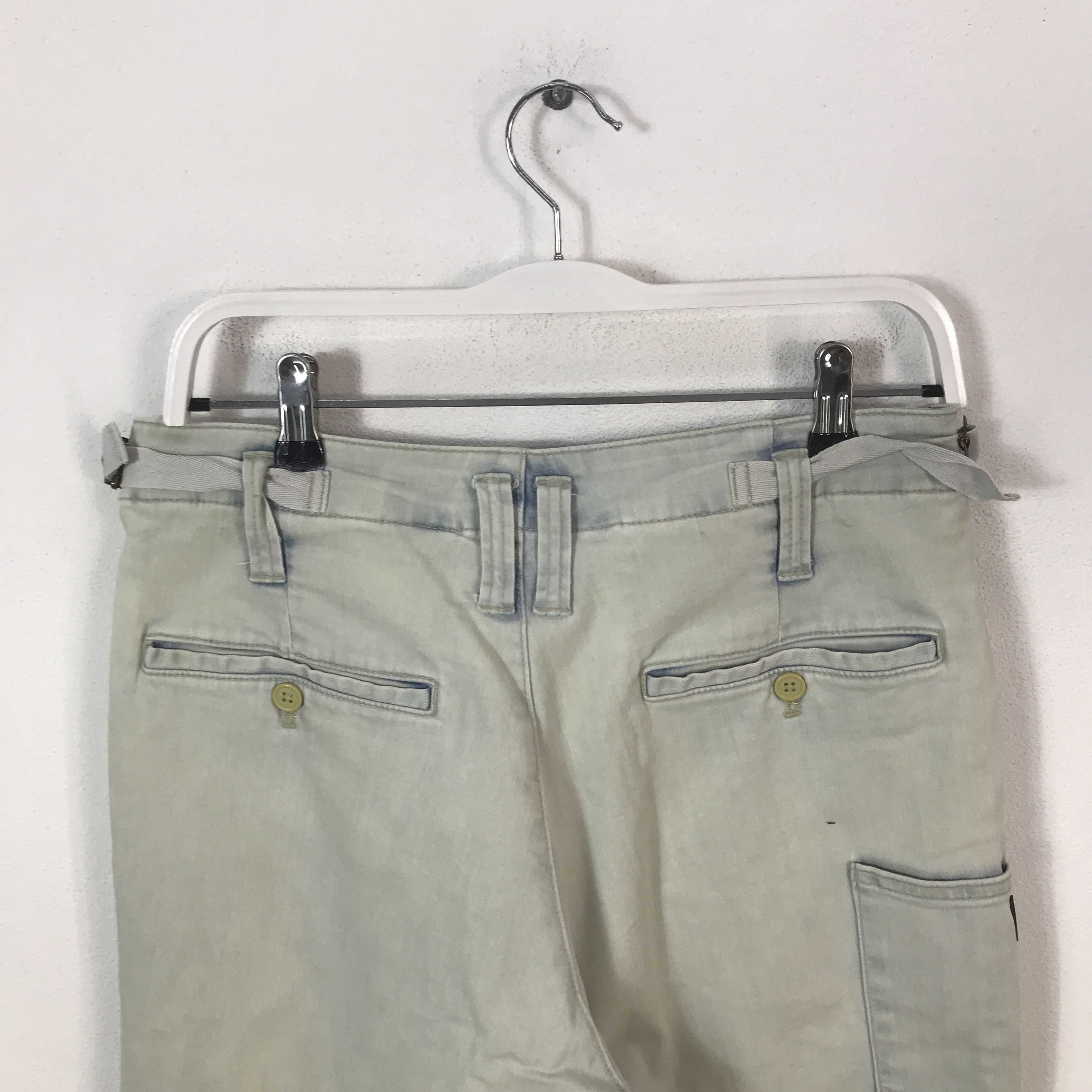Japanese Brand purple&yellow Japan style baggy Balloon light wash pants Size US 29 - 5 Thumbnail
