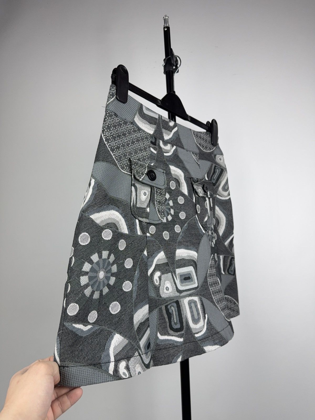 Desigual Avant Garde Desigual Abstract Patchwork Mini Skirt Cargo Y2K Size 27" / US 4 / IT 40 - 2 Thumbnail