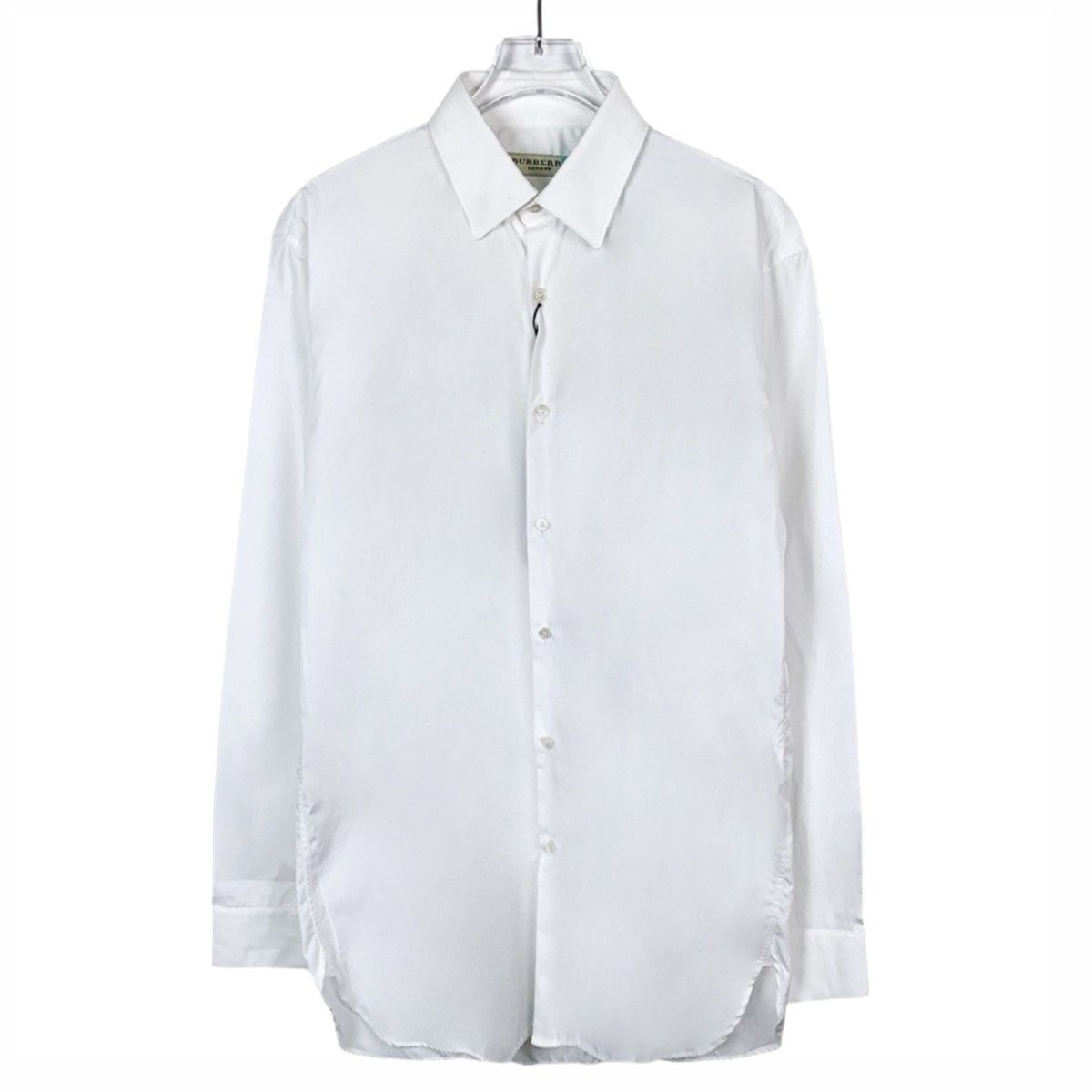 Burberry Burberry White Cotton Collared Long Sleeve Shirt K26WX Size US M / EU 48-50 / 2 - 1 Thumbnail