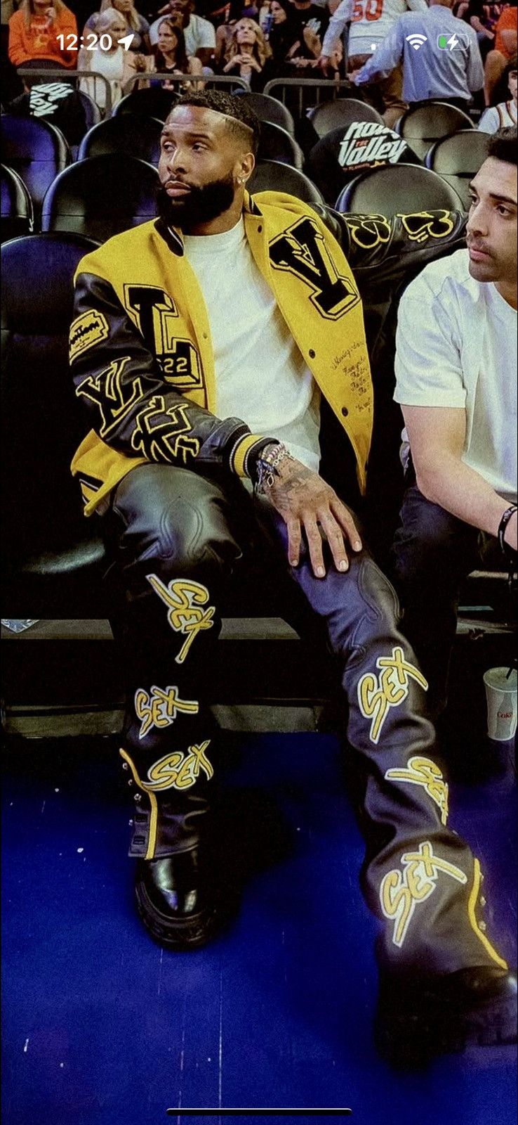 Pre-owned Chrome Hearts 1:1 Sex Patch Leather Jeans Odel Beckham In Black