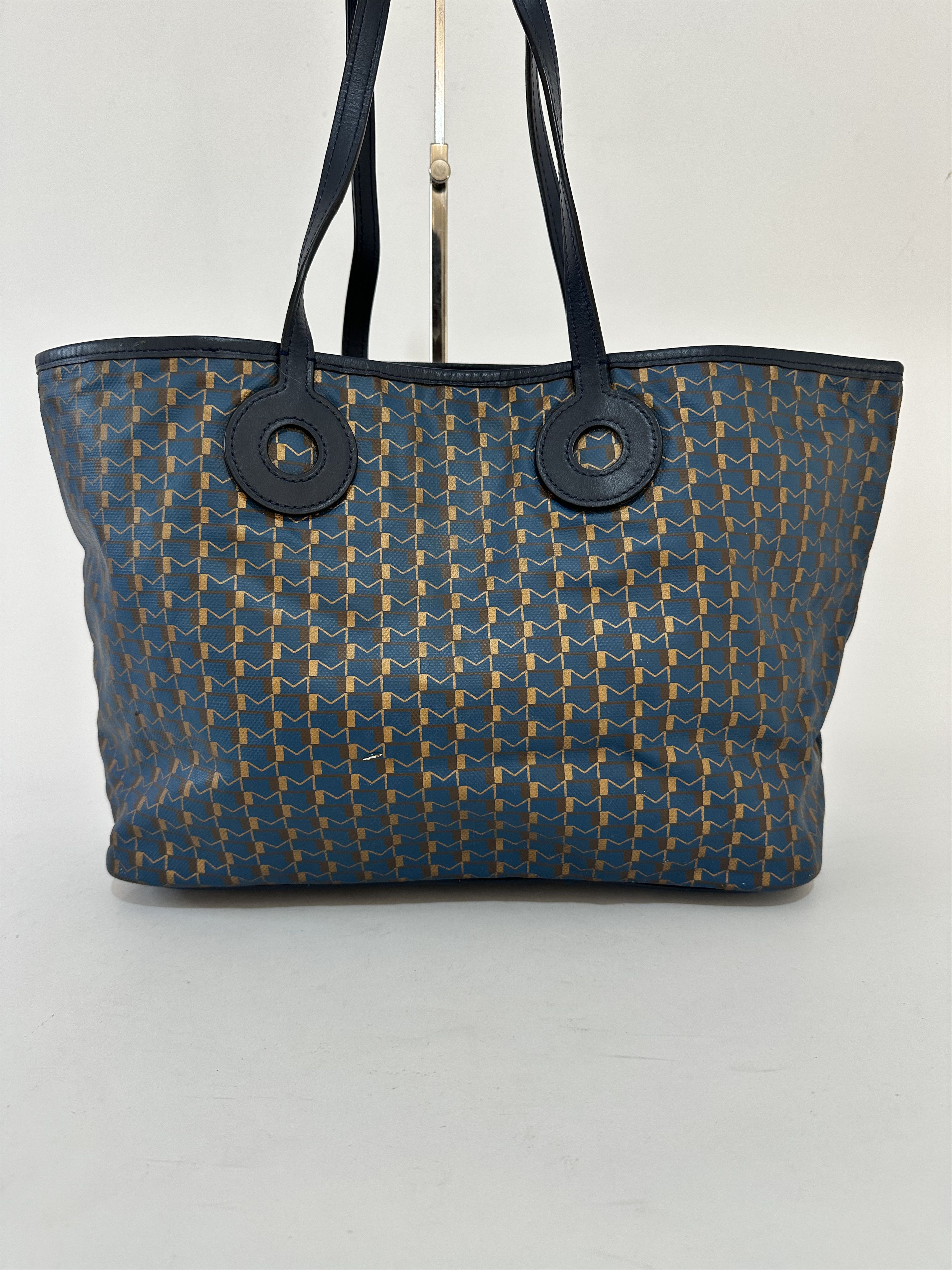 Moynat Moynat Blue Monogram Coated Canvas and Leather Tote Size ONE SIZE - 4 Thumbnail