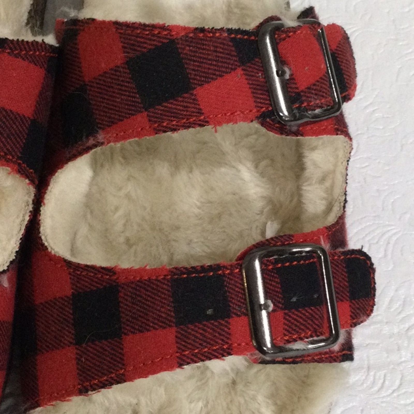 Other Corkys Laid Back Plaid Fur Lined Slip On Sandles 10 NWOT Size US 10 / IT 40 - 2 Thumbnail